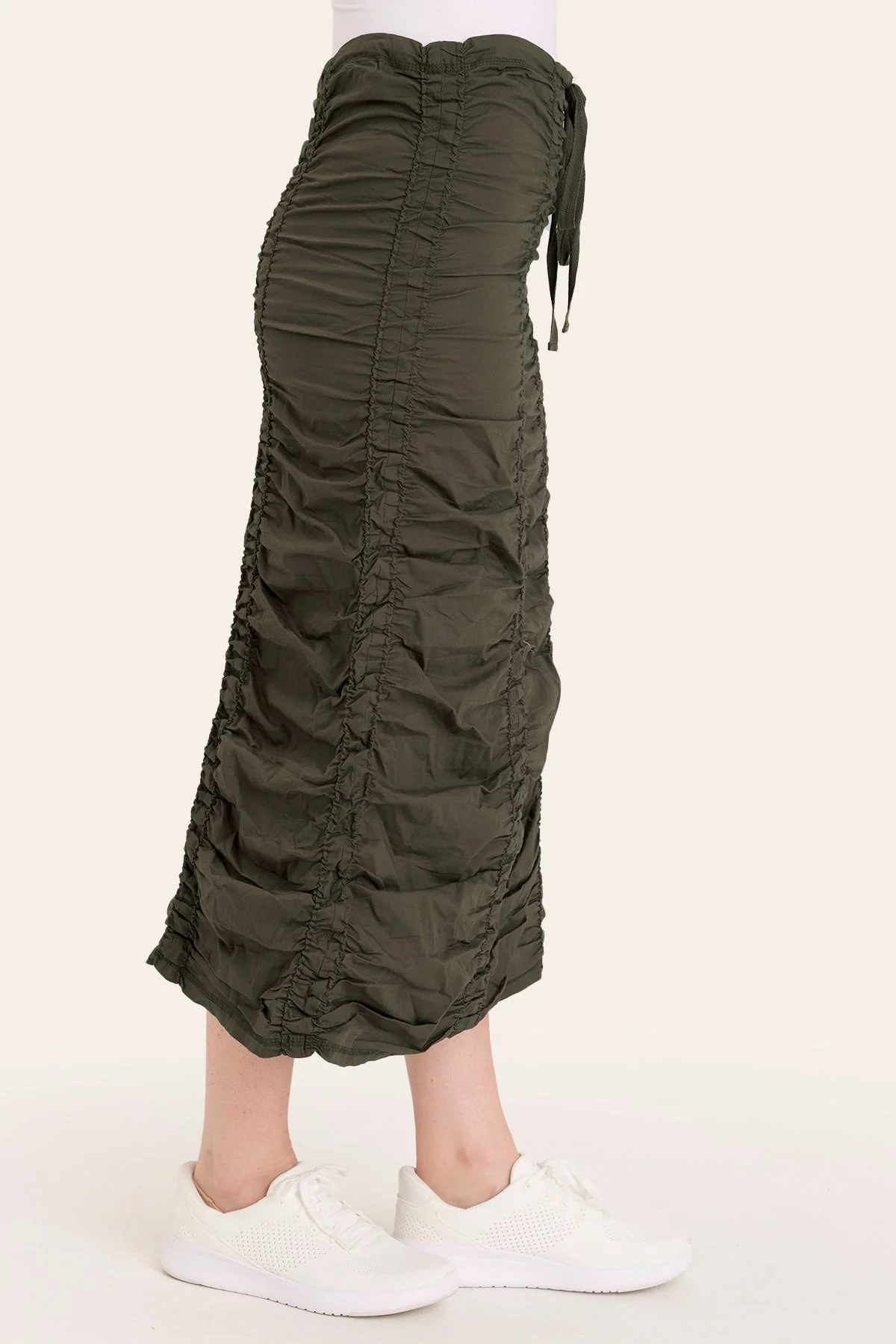 Double Shirred Panel Skirt - Shopern