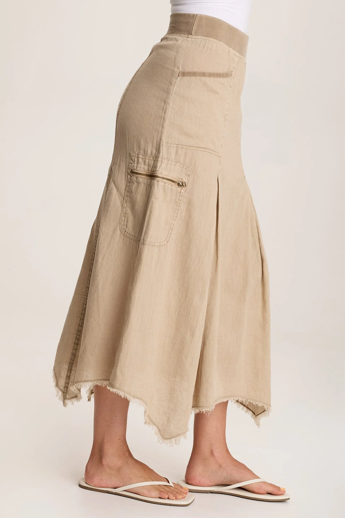 Doak Skirt with Sharkbite Hem and Cargo Pockets - Shopern