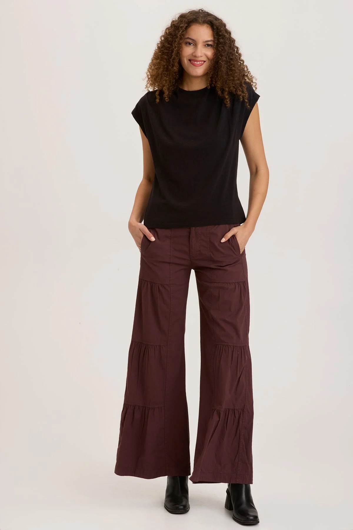 Terraced Wide Leg Pant - Shopern