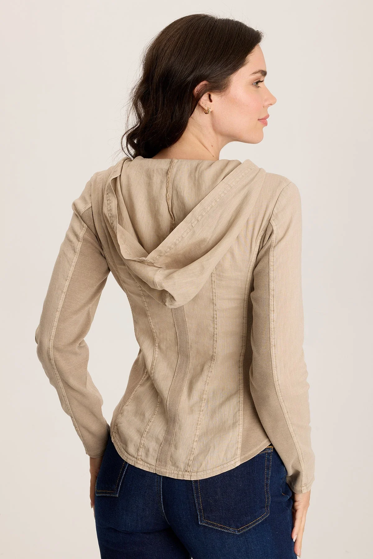 Balvino Linen Ruched Cord Jacket - Shopern