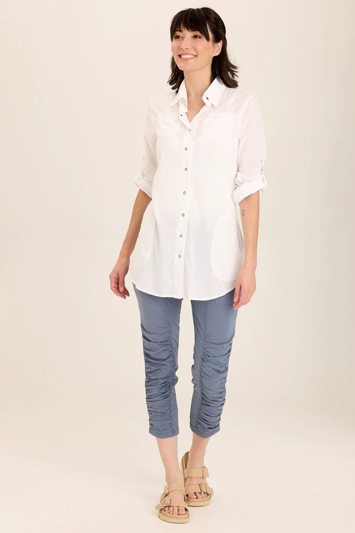 Reporter Soft Voile Button-Down Blouse - Shopern