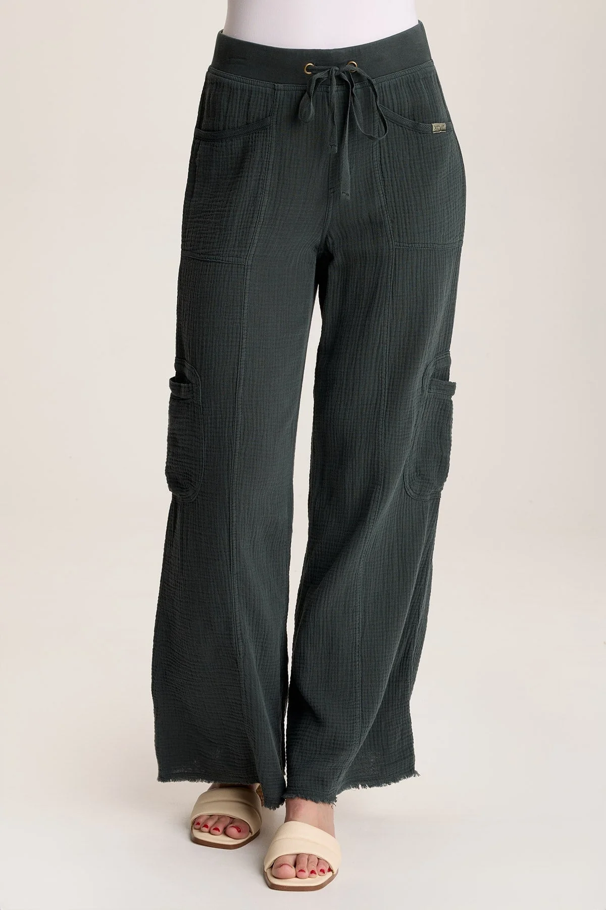 Rizal Gauze Pocket Flare Pant - Shopern