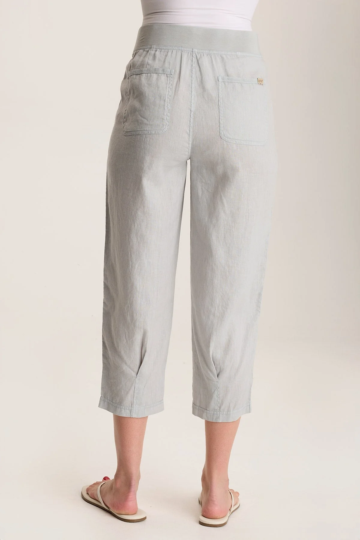 Camden Linen Tapered Crop Pant - Shopern