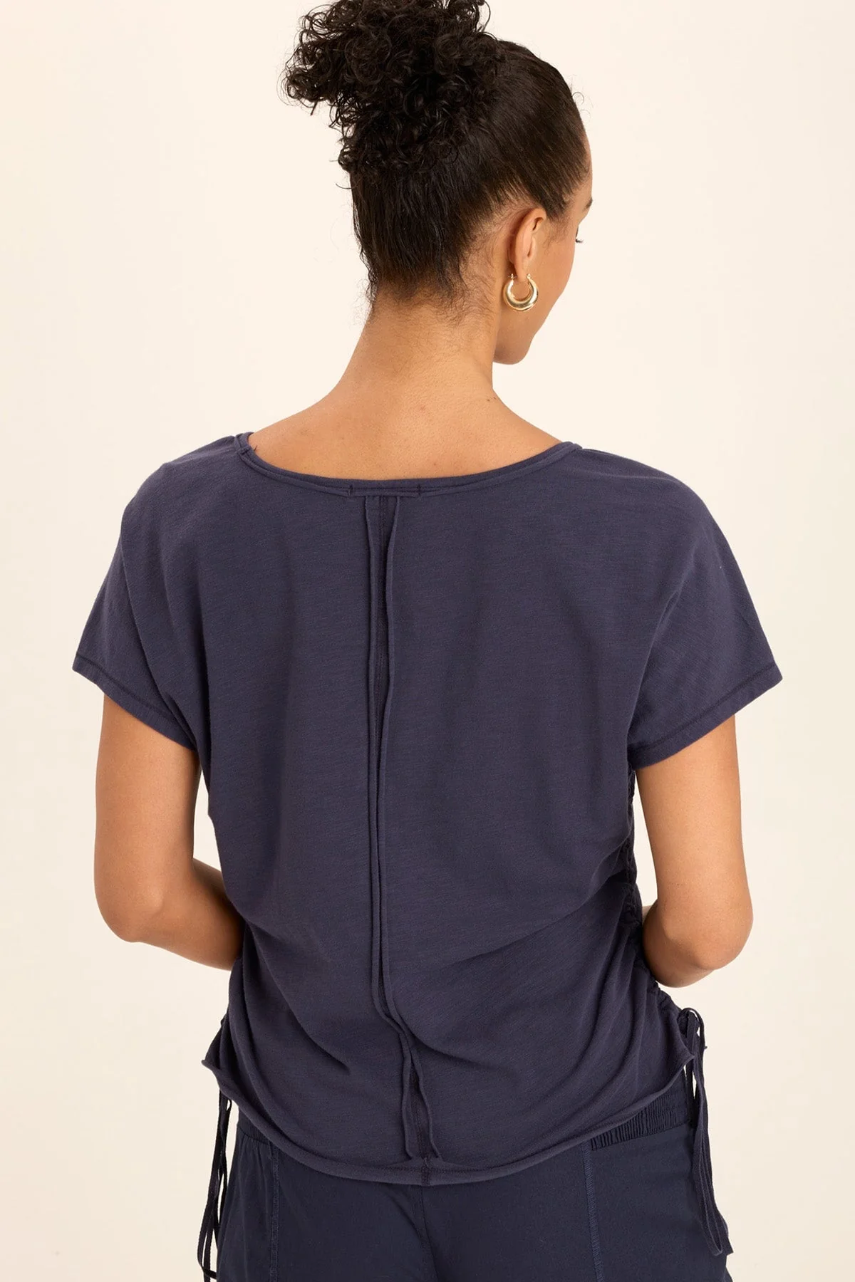 Diggory Cinched Cord V-Neck Jersey Tee - Shopern