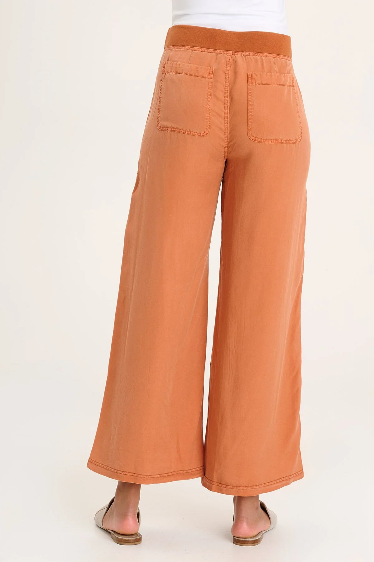 Phedora Twill Embroidered Wide Leg Pant - Shopern