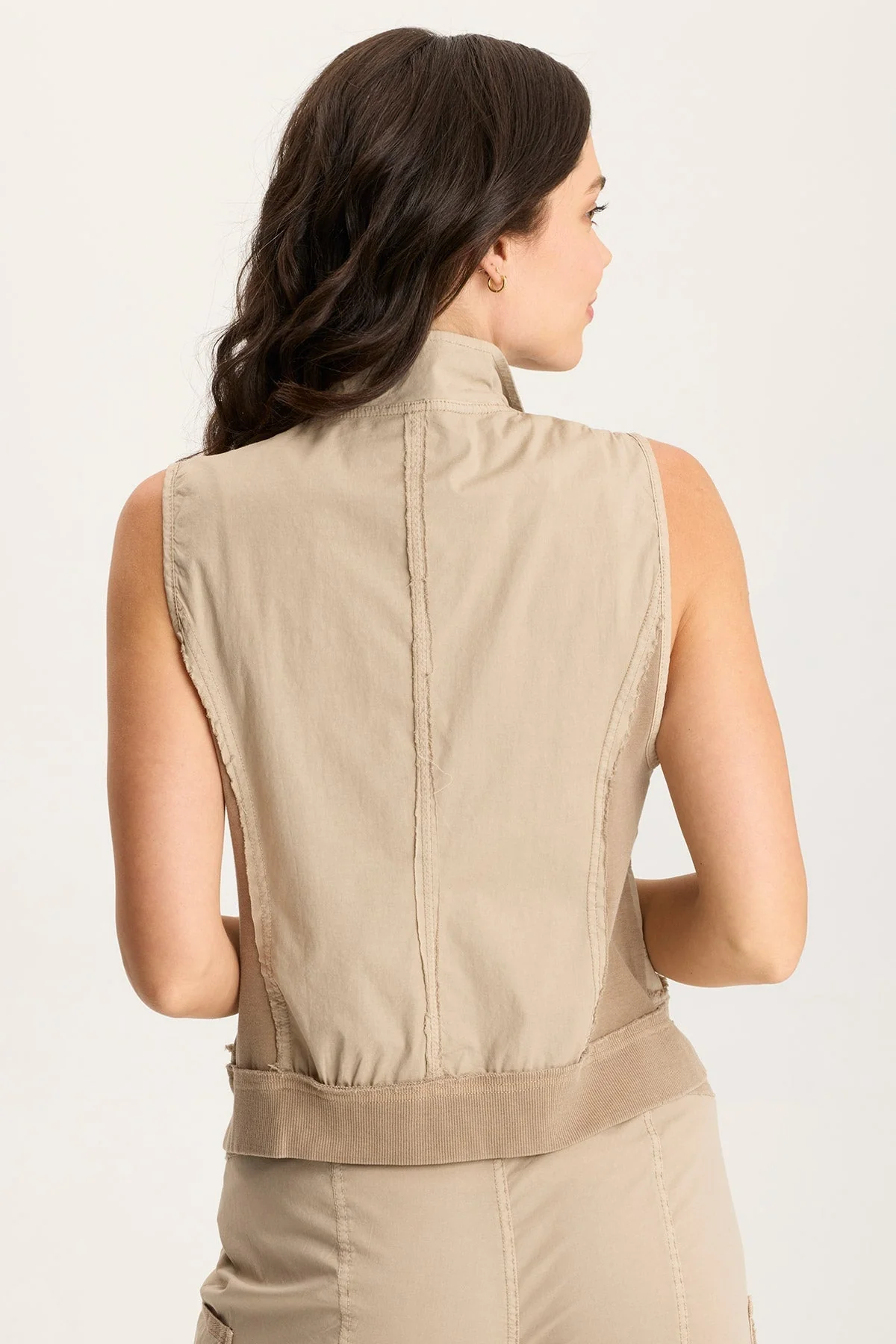 Grindelle Cargo Vest in Poplin and Jersey - Shopern