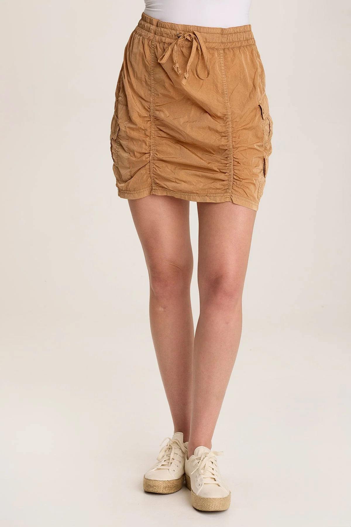 Marley Ruched Sporty Cargo Mini Skirt - Shopern