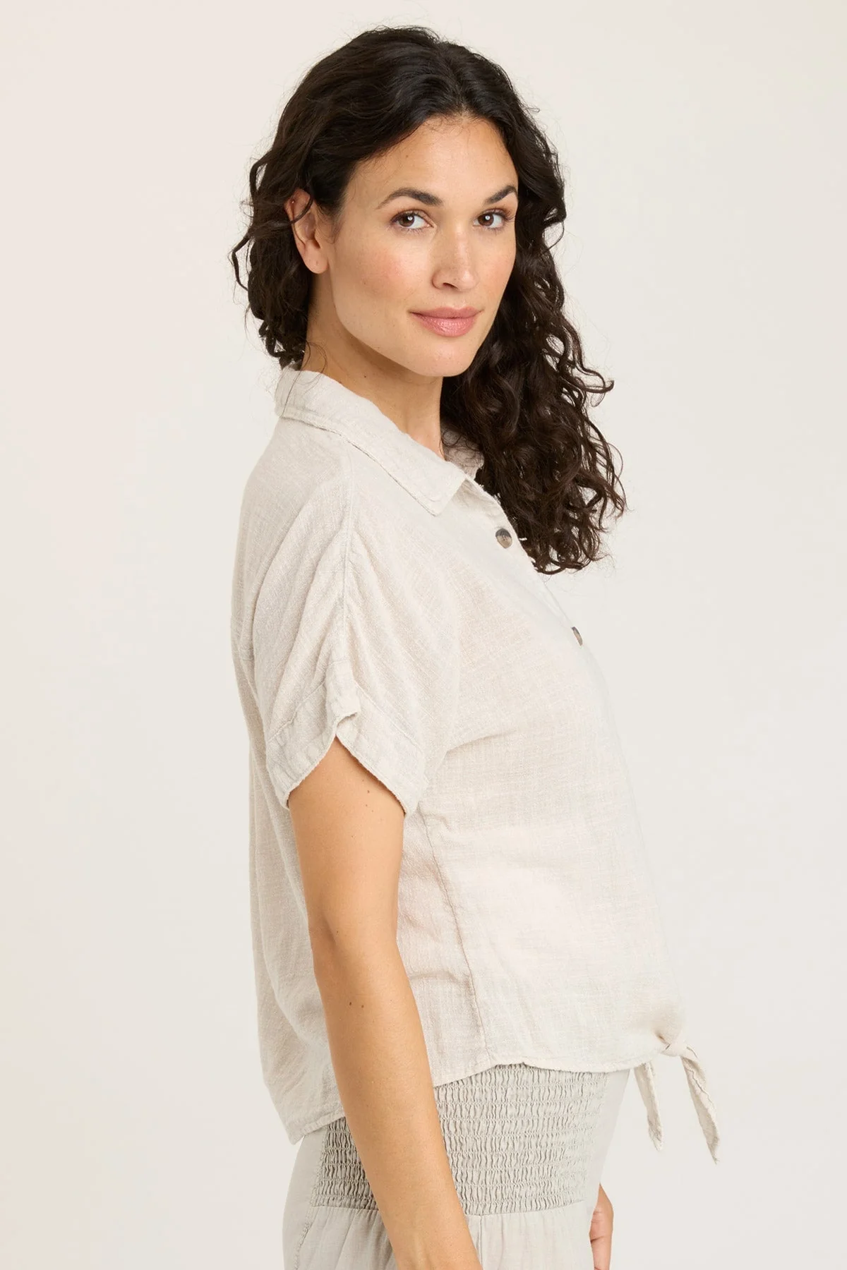 Gauze Teagan Tie Top - Shopern