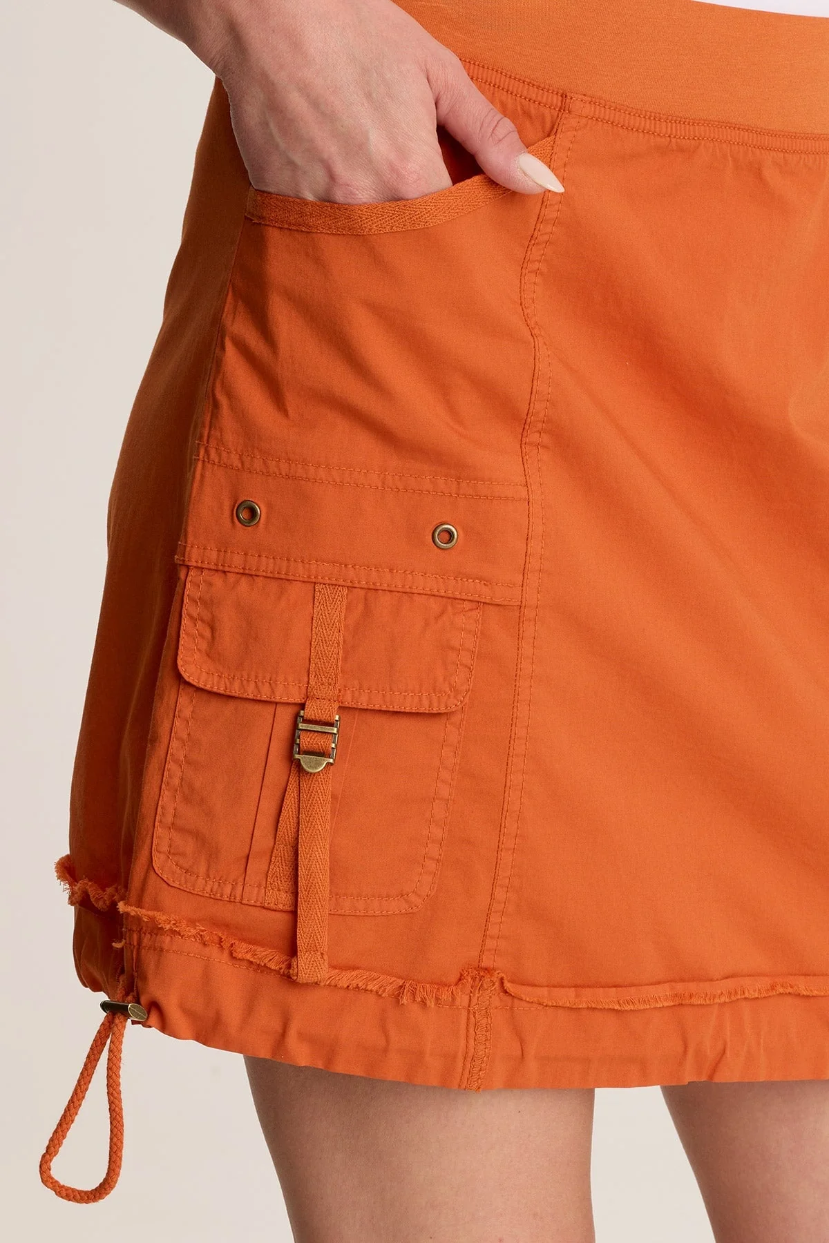 Leticia Poplin Cinched Hem Mini Skirt - Shopern