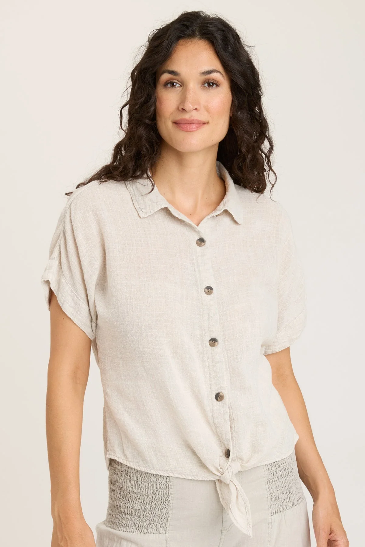 Gauze Teagan Tie Top - Shopern