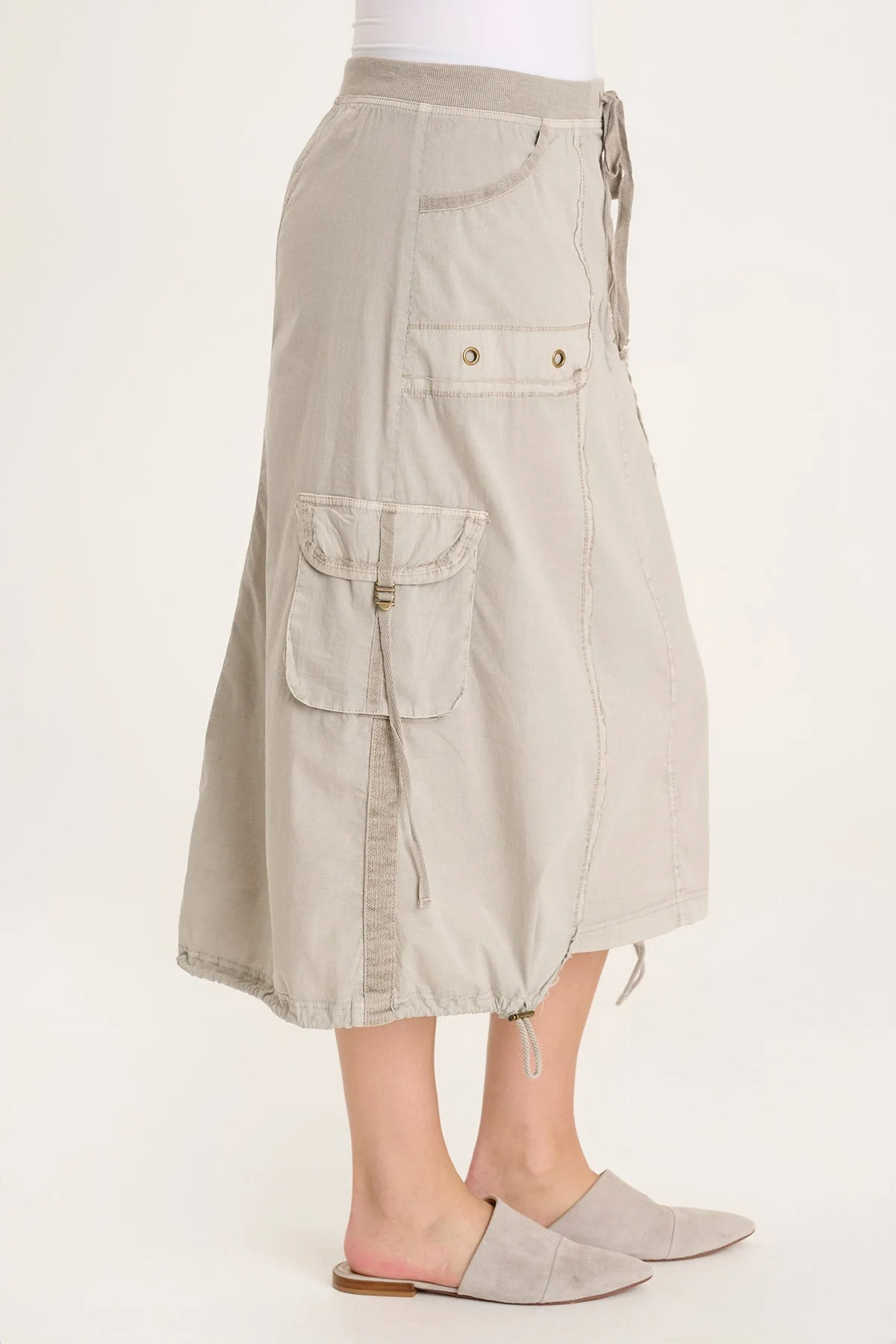 Castalina Poplin Cargo Midi Skirt - Shopern