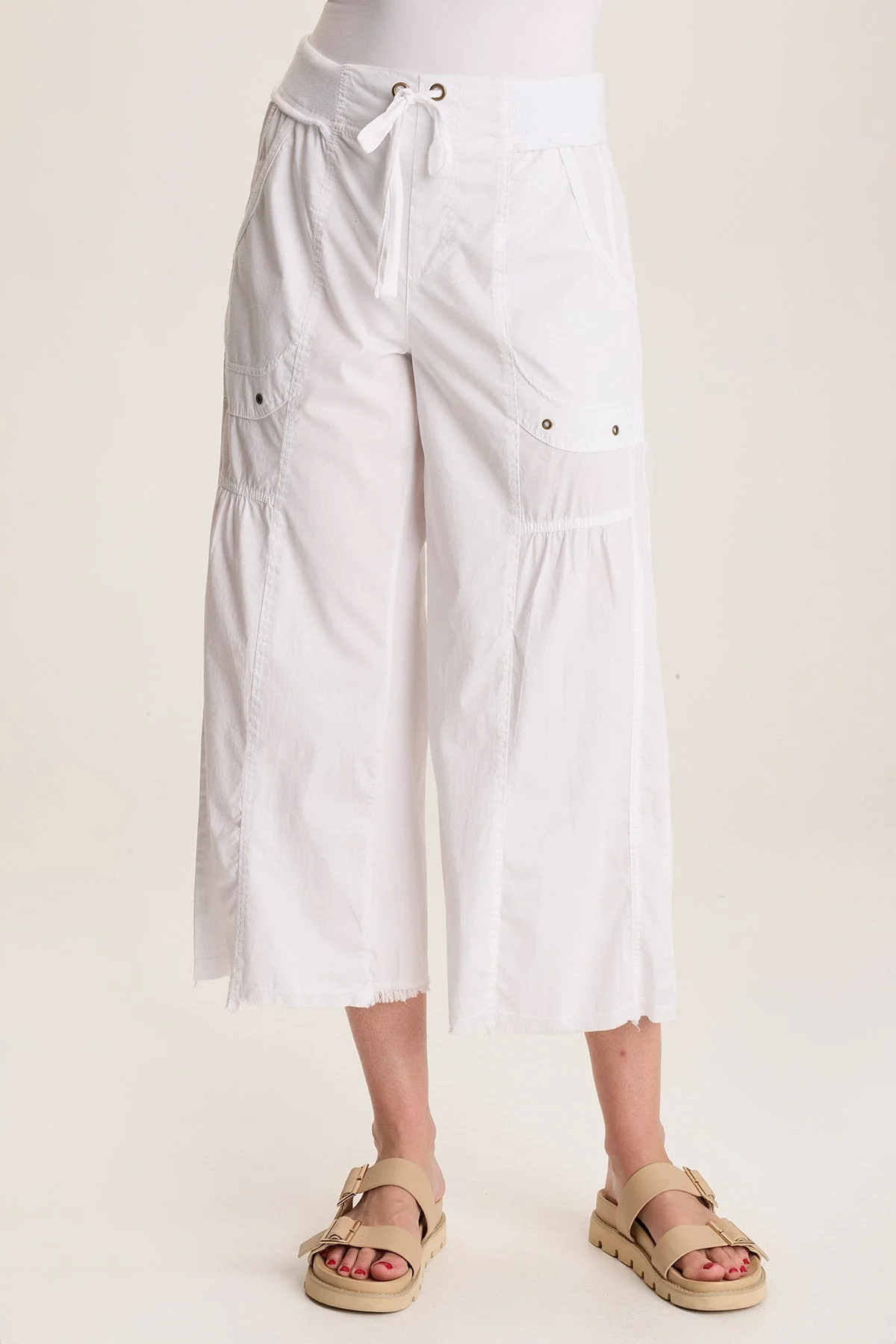 Seaver Poplin Wide Leg Crop Pant - Shopern