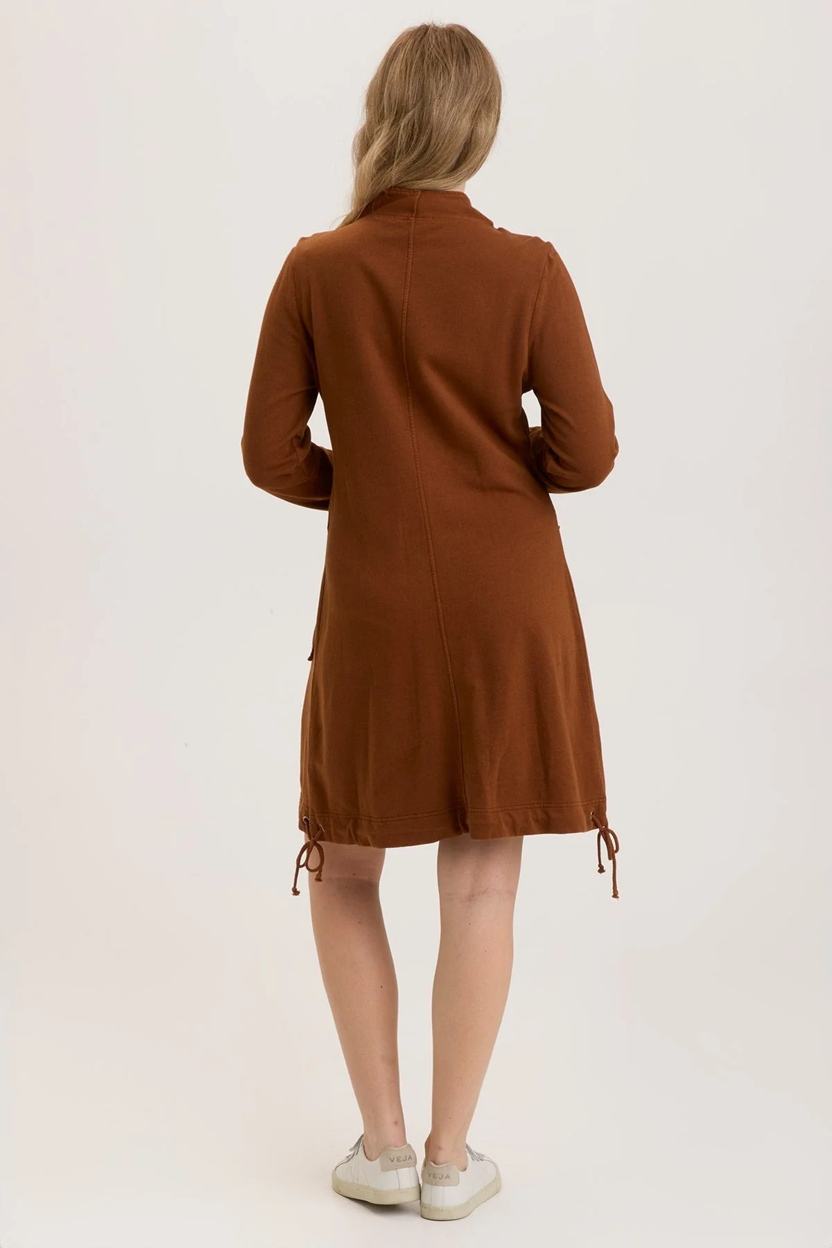 Fleece Funnel-Neck Longcoat - Shopern