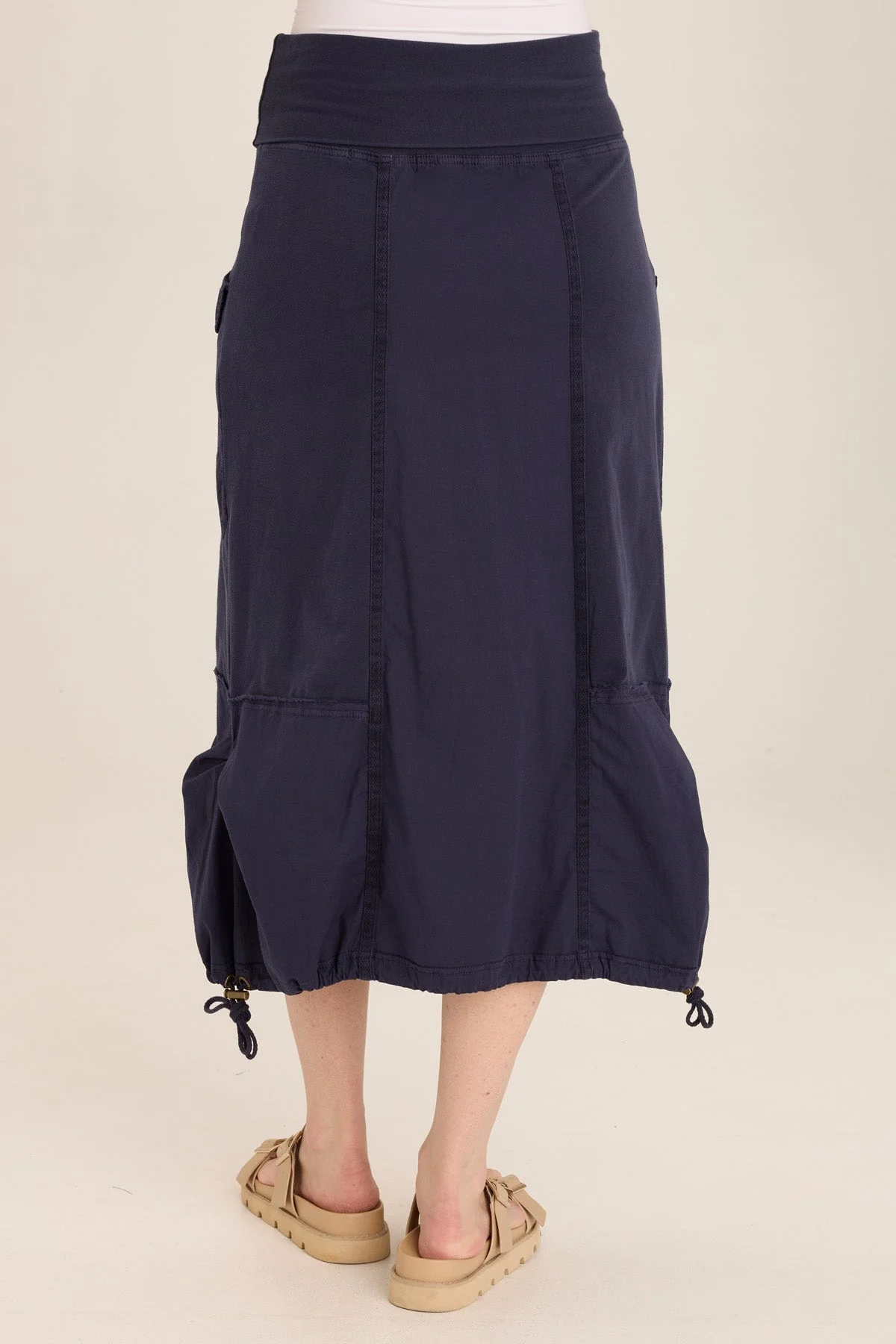 Marconi Cargo Cinch Bubble Hem Midi Skirt - Shopern