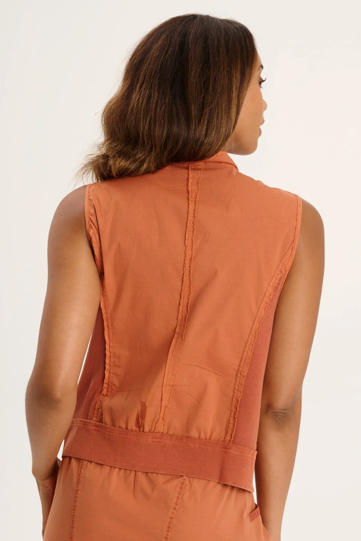 Grindelle Cargo Vest in Poplin and Jersey - Shopern
