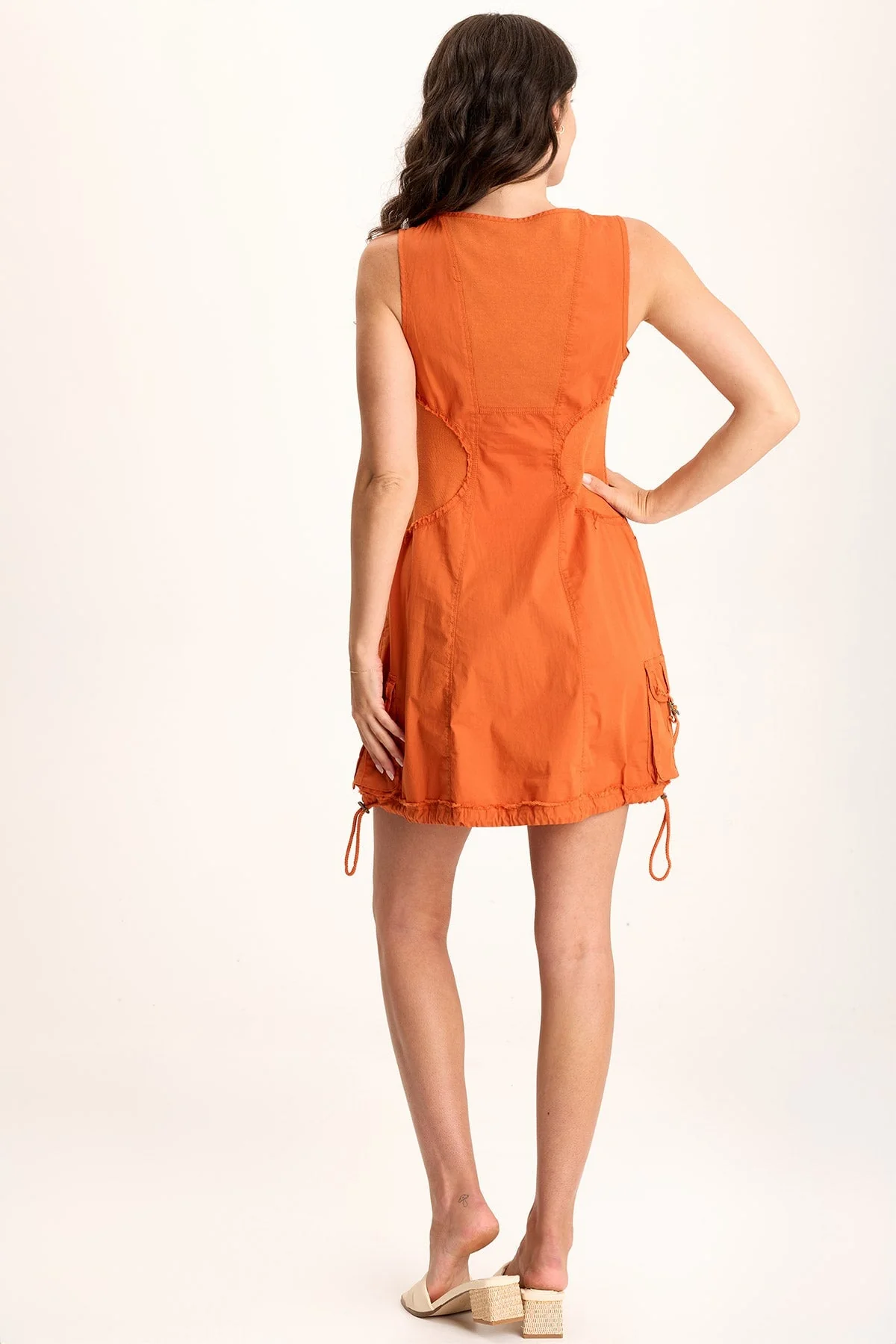 Damara Poplin Cargo Mini Dress - Shopern