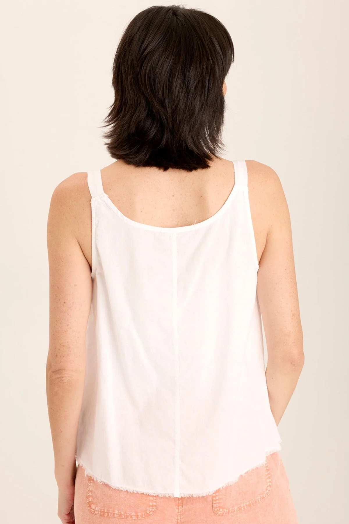 Shawnie Linen Billowy Pintuck Tank - Shopern
