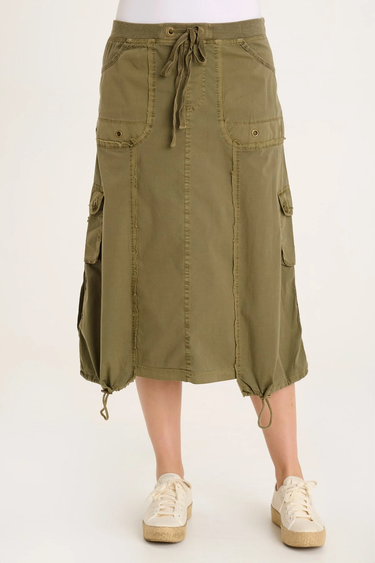 Castalina Poplin Cargo Midi Skirt - Shopern