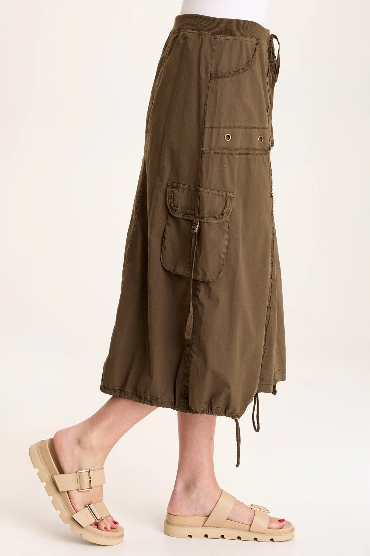 Castalina Poplin Cargo Midi Skirt - Shopern