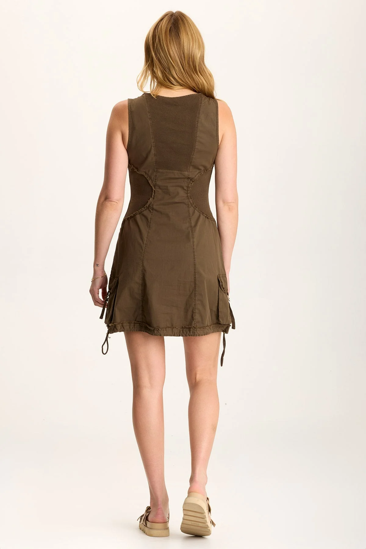 Damara Poplin Cargo Mini Dress - Shopern