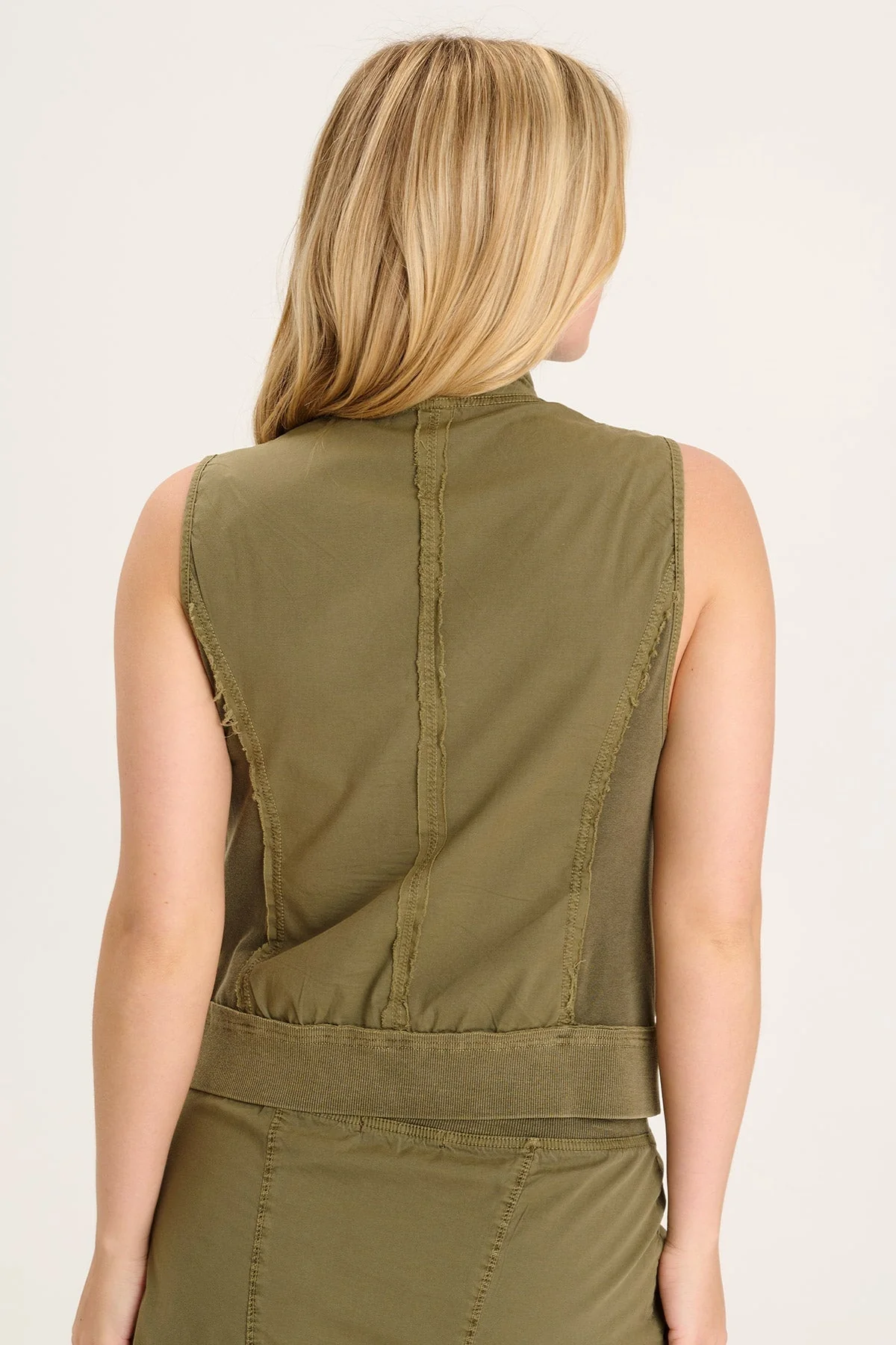 Grindelle Cargo Vest in Poplin and Jersey - Shopern