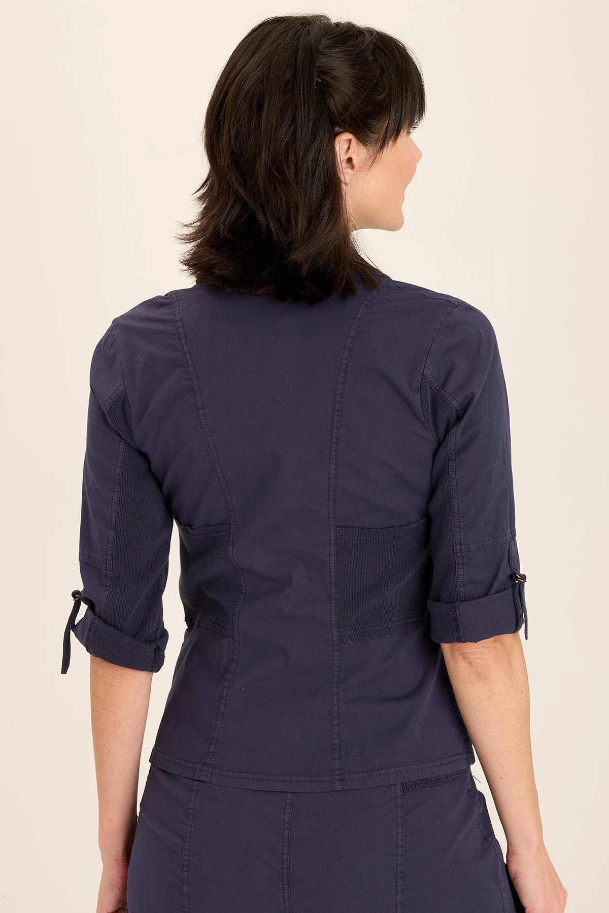 Wexel Poplin/Stretch Rib Fitted Cargo Jacket - Shopern