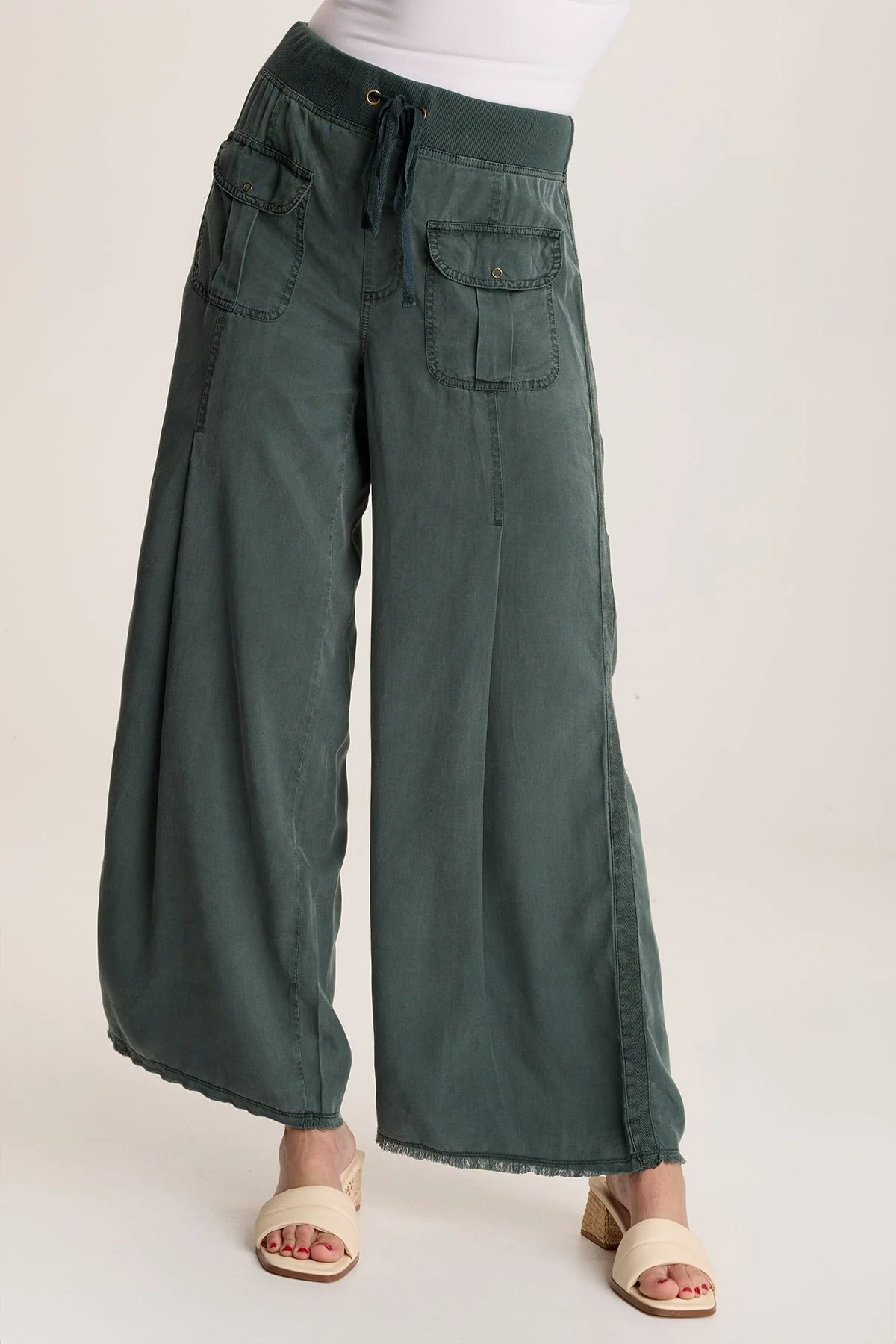 Loen Twill Wide Leg Pant - Shopern