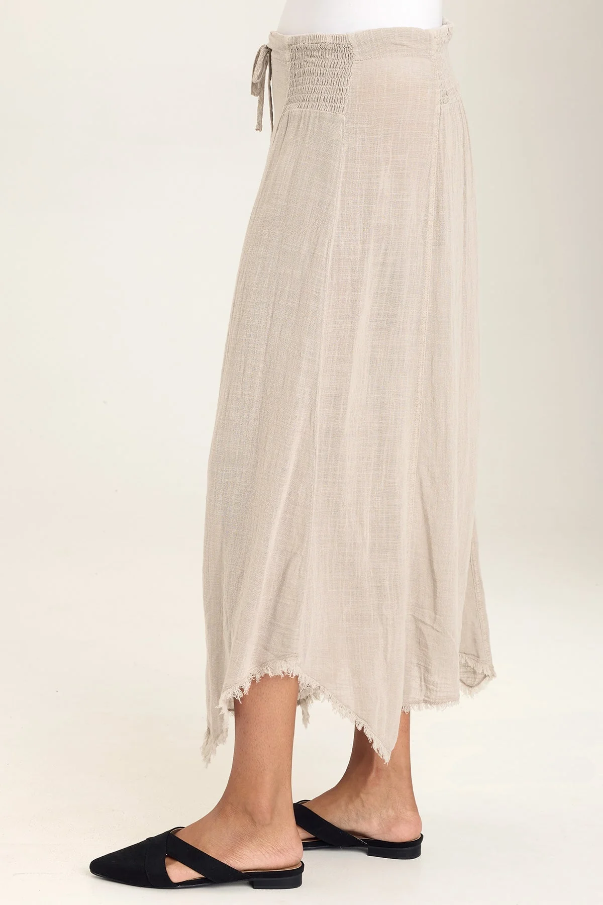 Zuri Gauze Handkerchief Casual Midi Skirt - Shopern