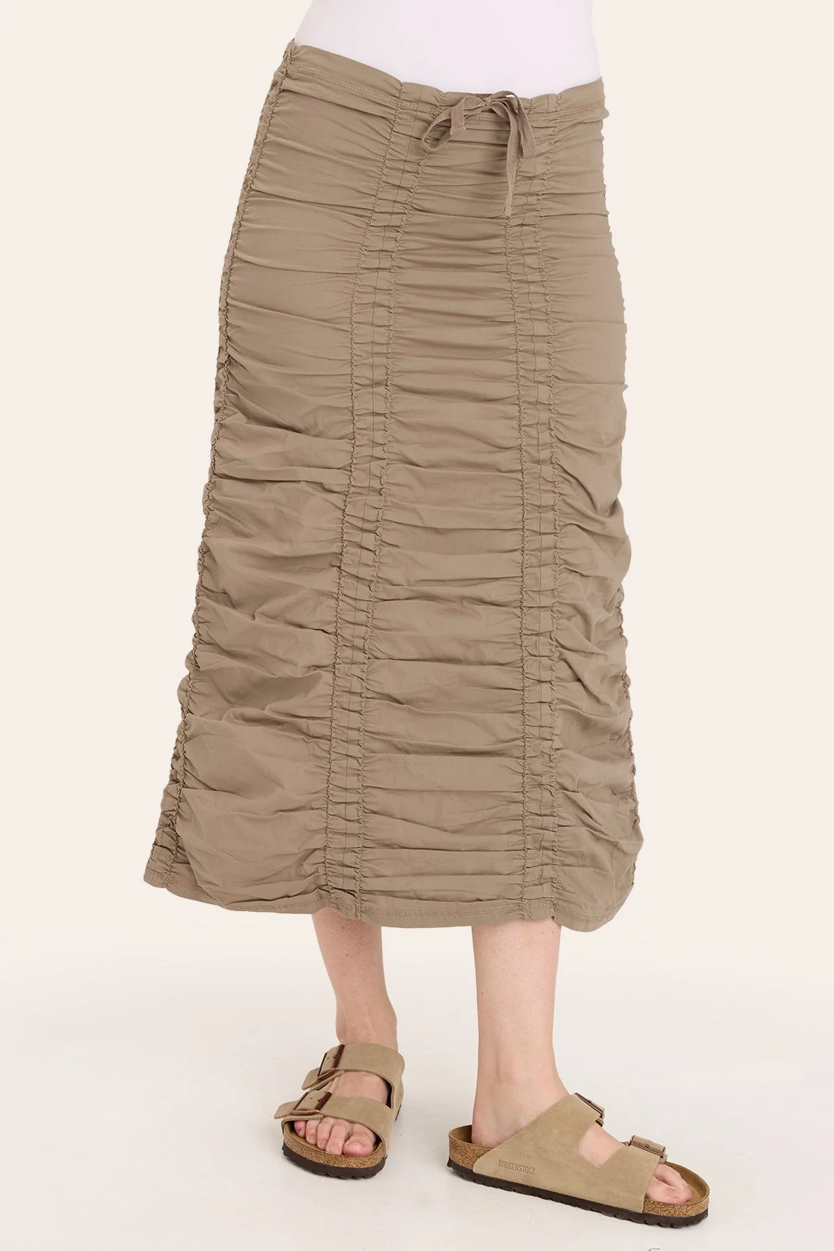 Double Shirred Panel Skirt - Shopern
