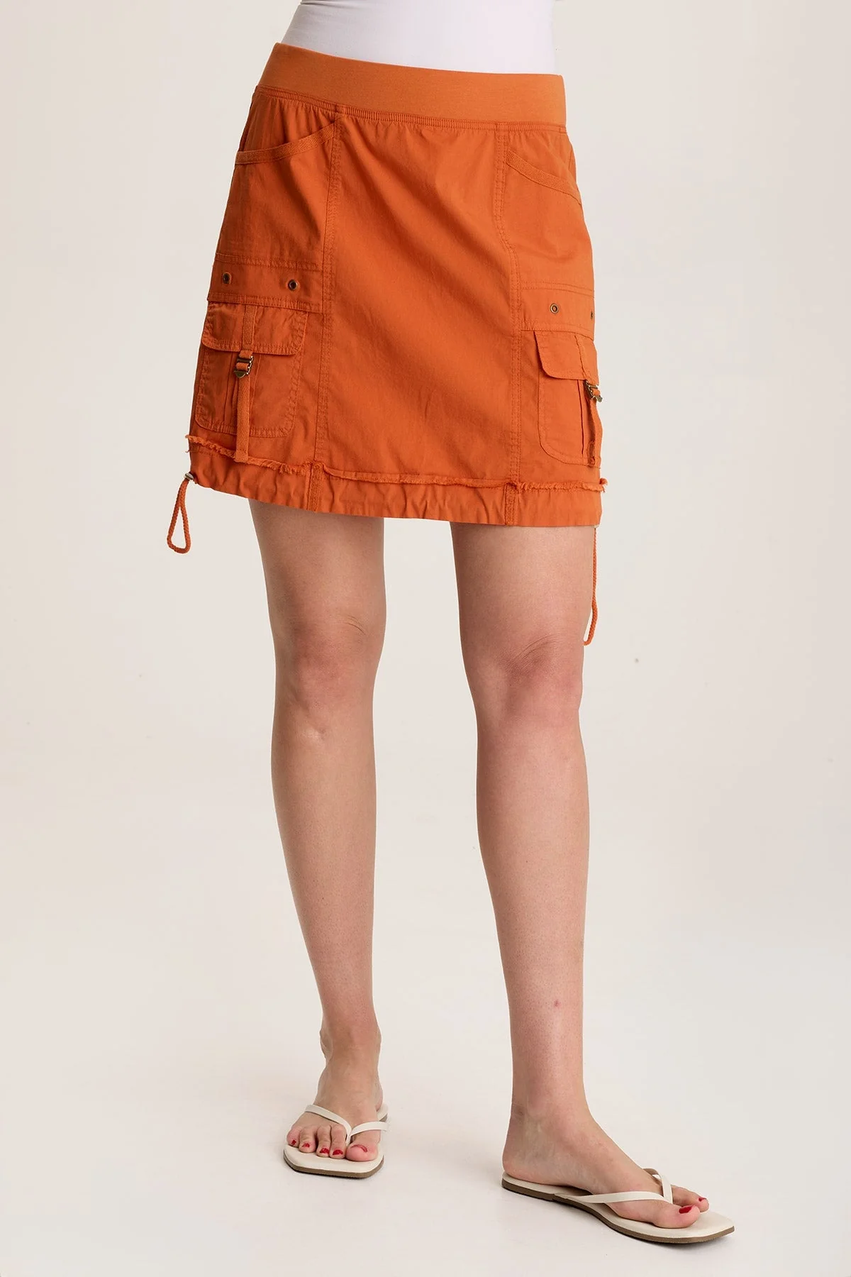 Leticia Poplin Cinched Hem Mini Skirt - Shopern