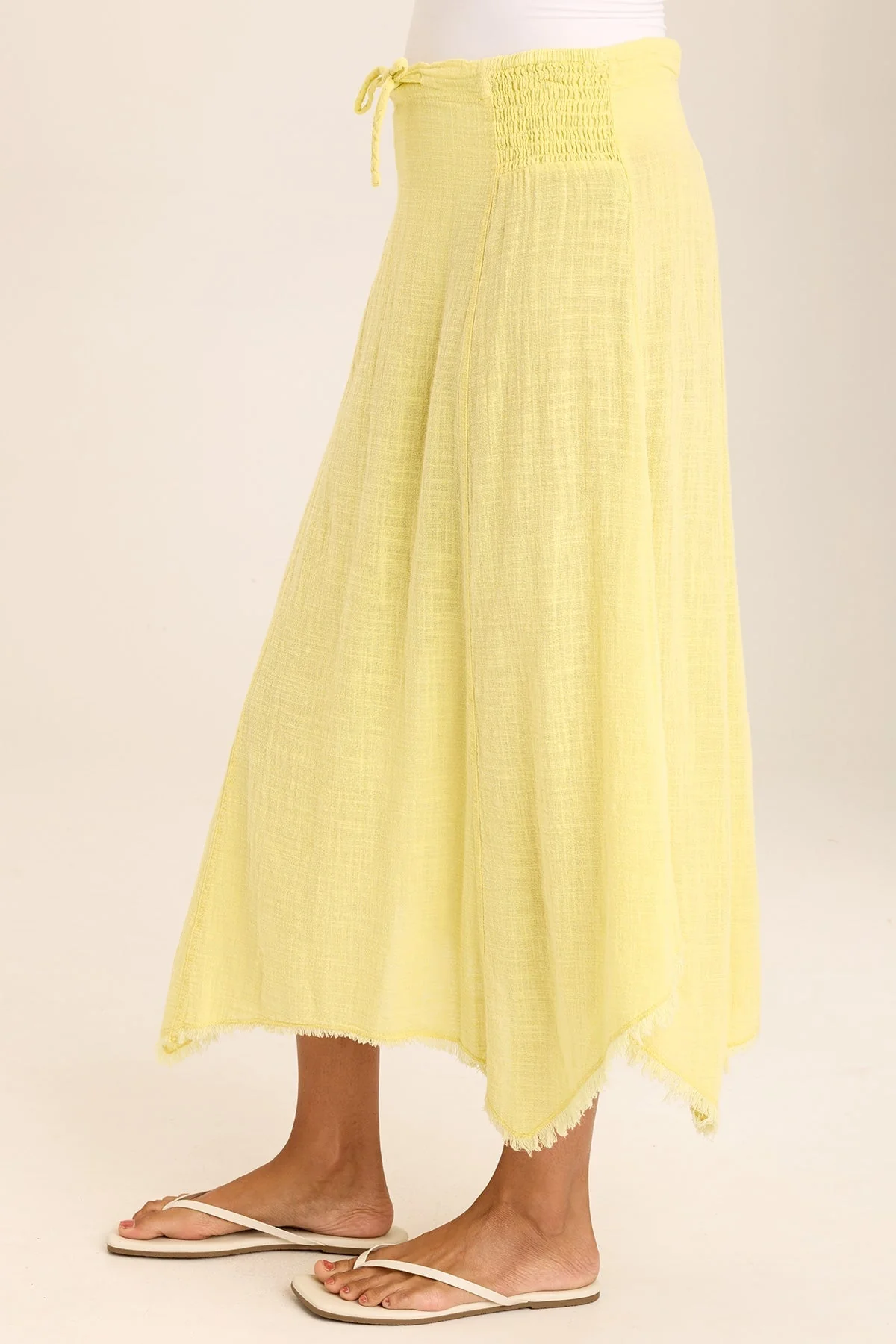 Zuri Gauze Handkerchief Casual Midi Skirt - Shopern