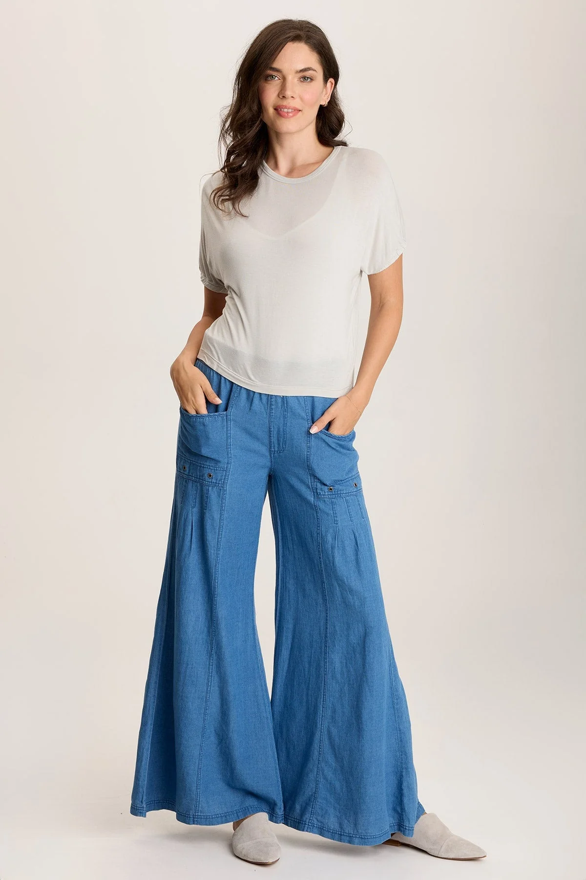 Valensi Soft Jersey Banded Sleeve Tee - Shopern