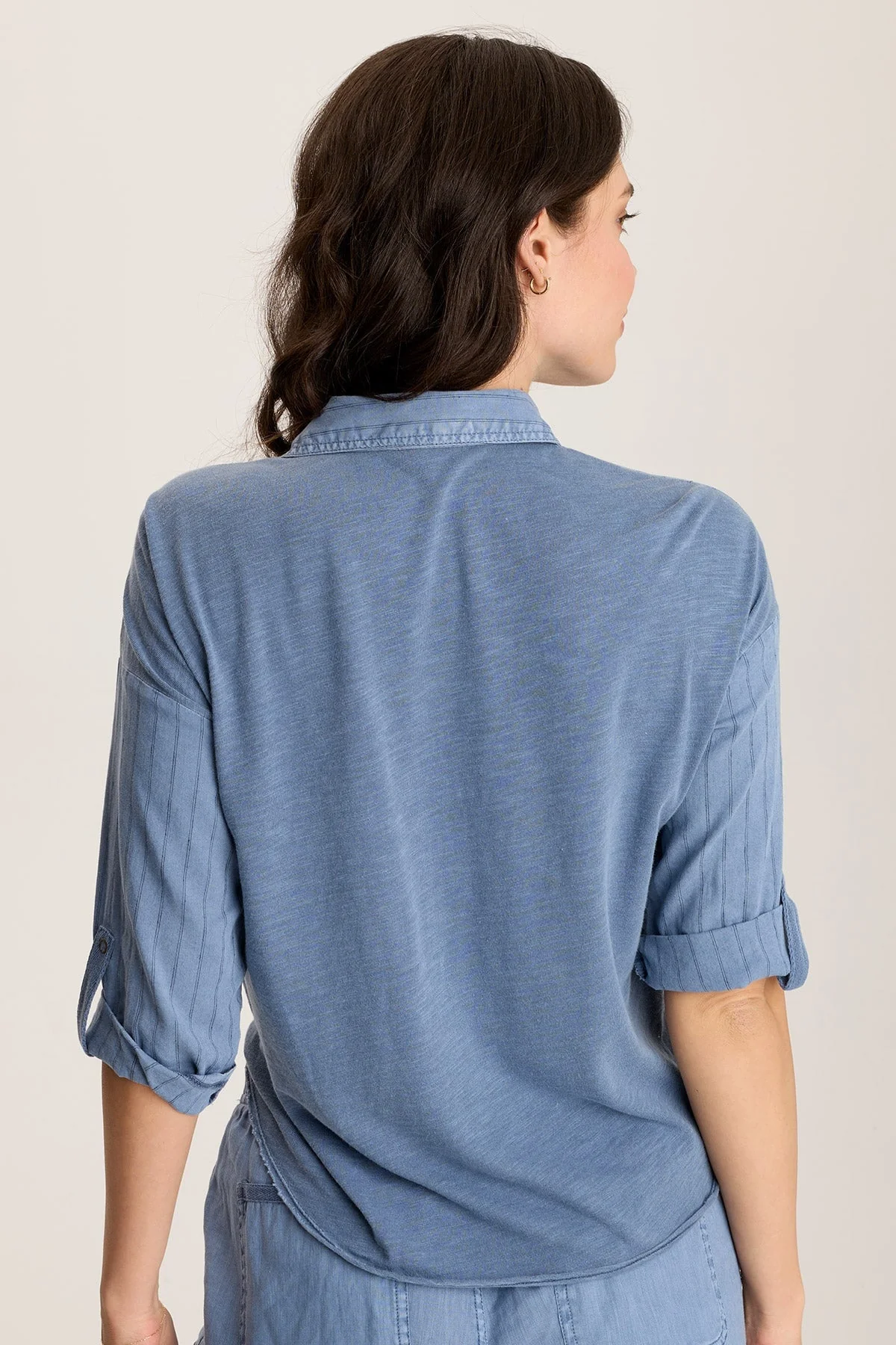Kato Tie-Front Top with Flap Pockets - Shopern