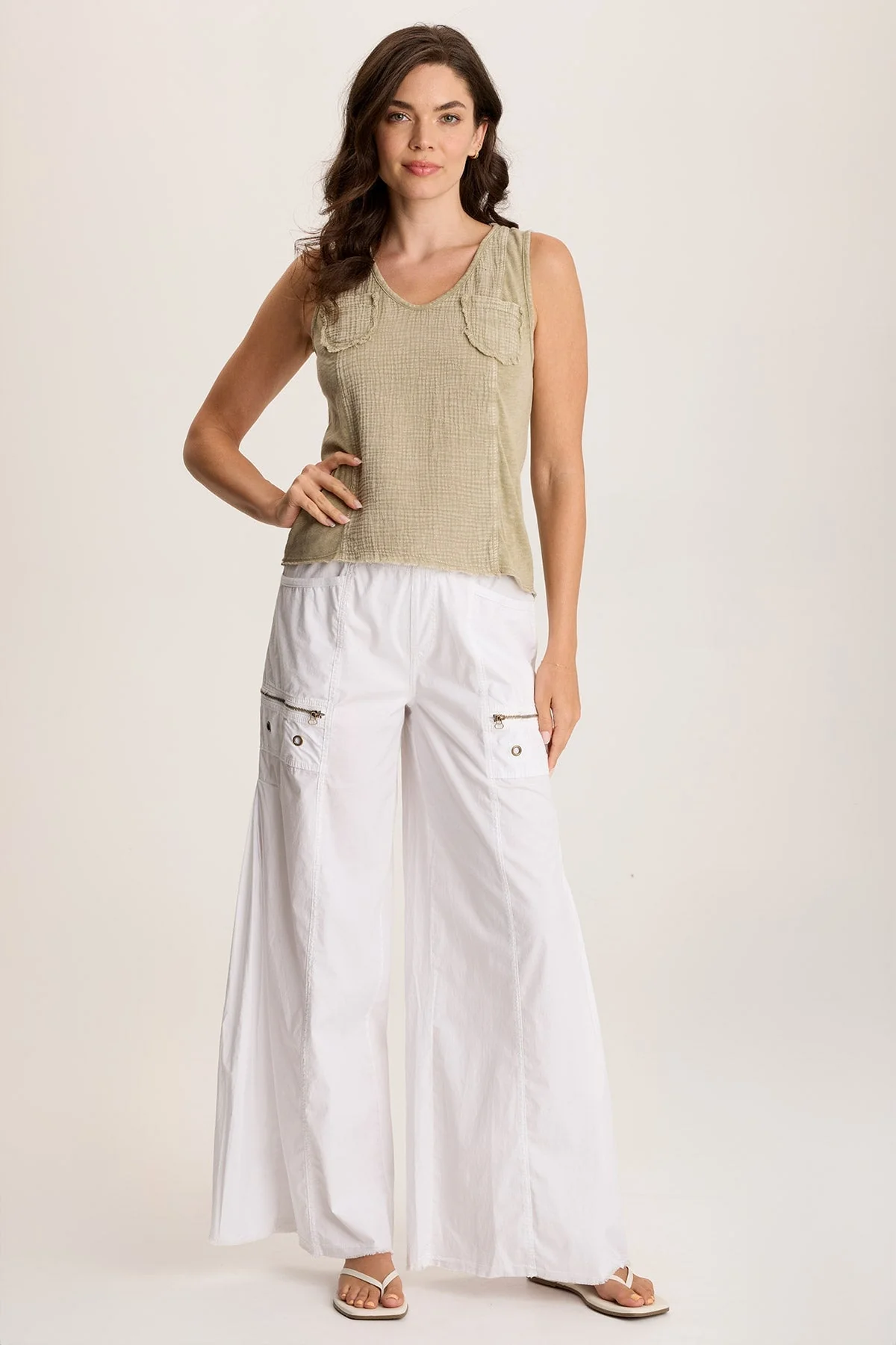 Coline Poplin Wide Leg Pant - Shopern