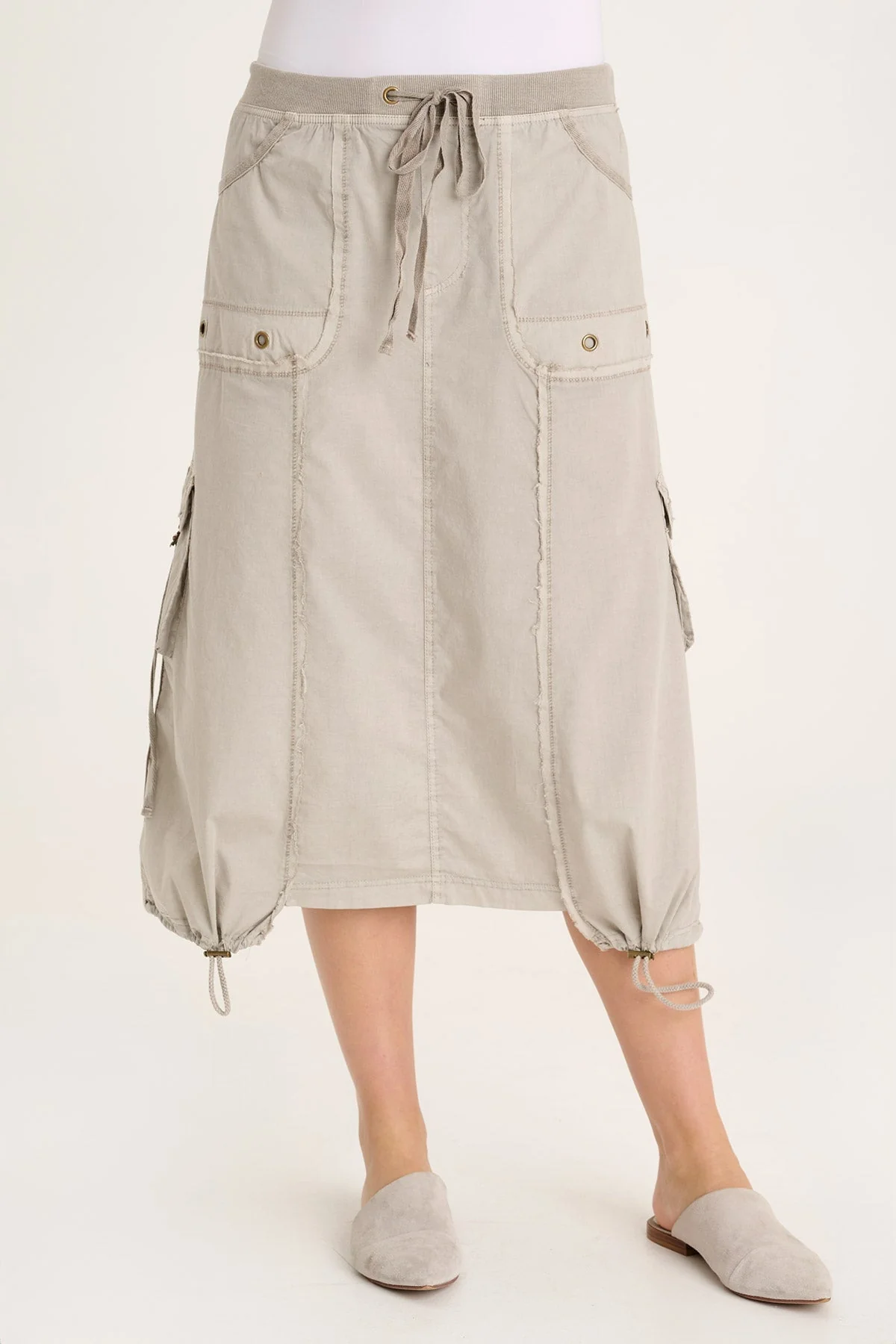 Castalina Poplin Cargo Midi Skirt - Shopern