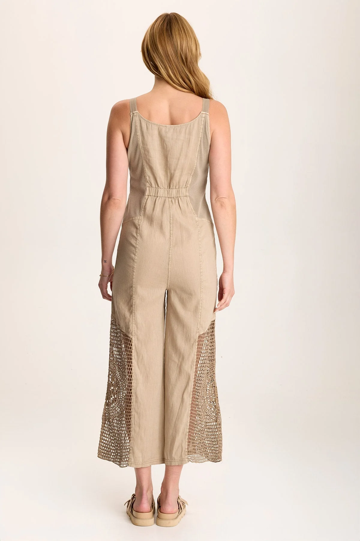 Anamita Linen/Crochet Jumpsuit - Shopern