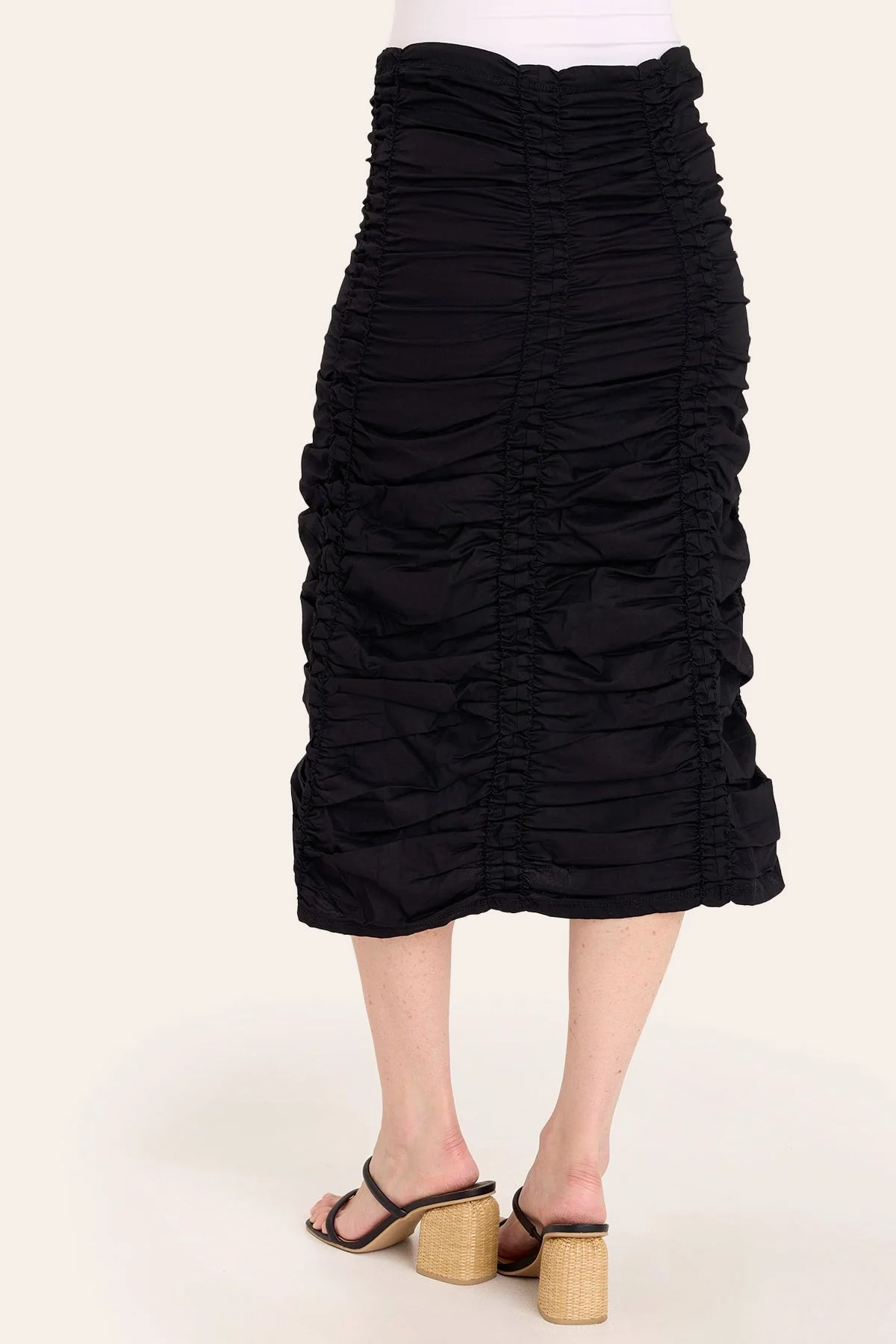 Double Shirred Panel Skirt - Shopern