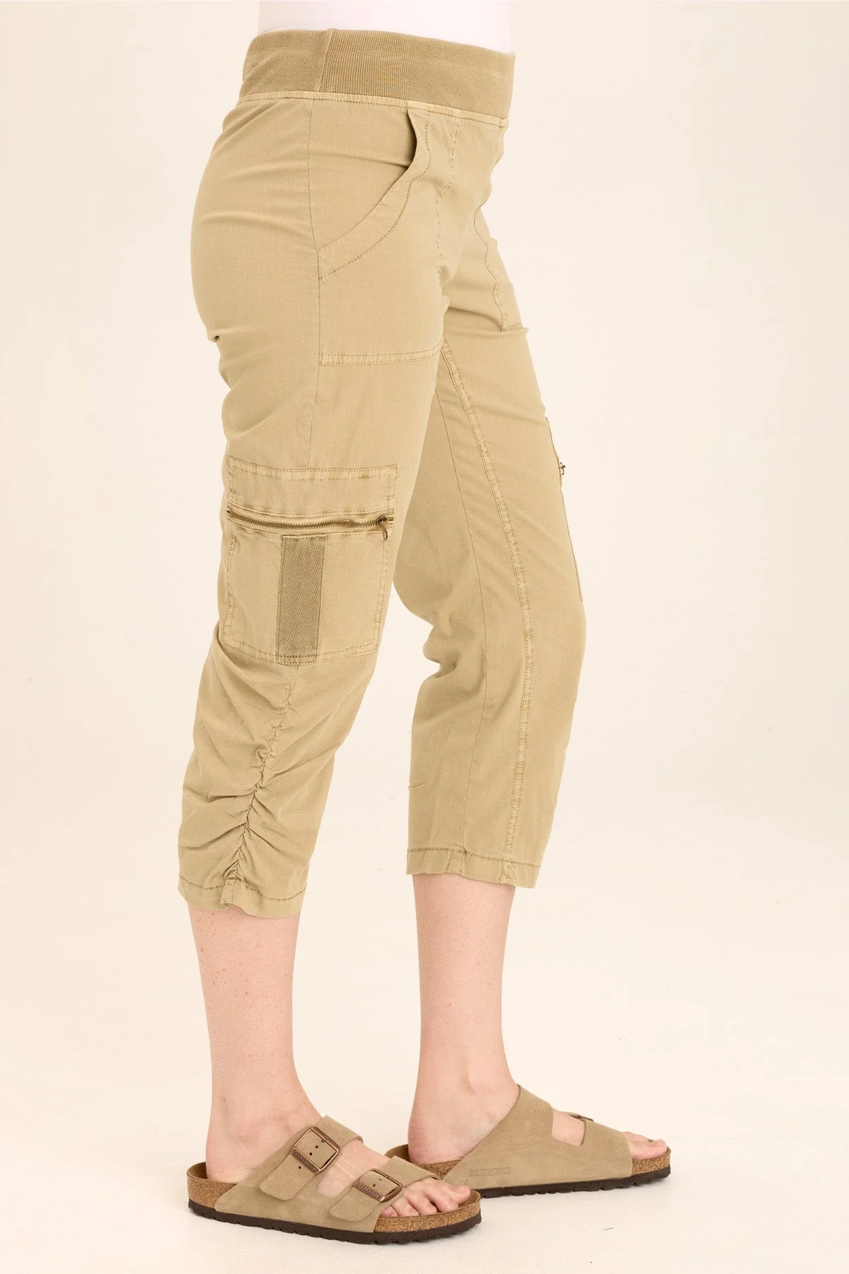 Nadia Pull-On Slim Cargo Crop - Shopern