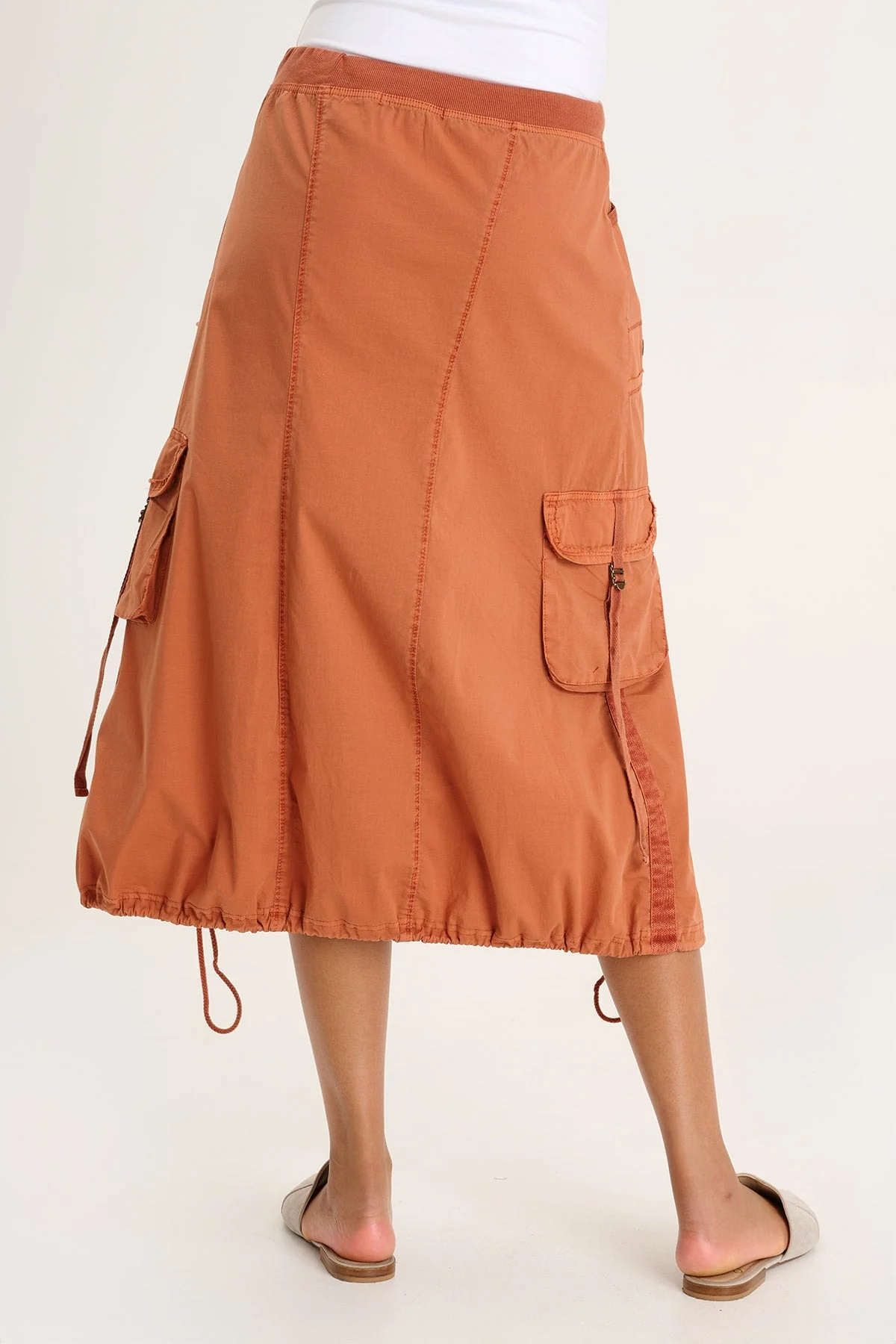 Castalina Poplin Cargo Midi Skirt - Shopern