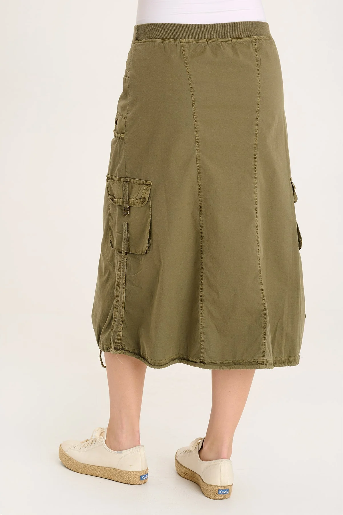 Castalina Poplin Cargo Midi Skirt - Shopern
