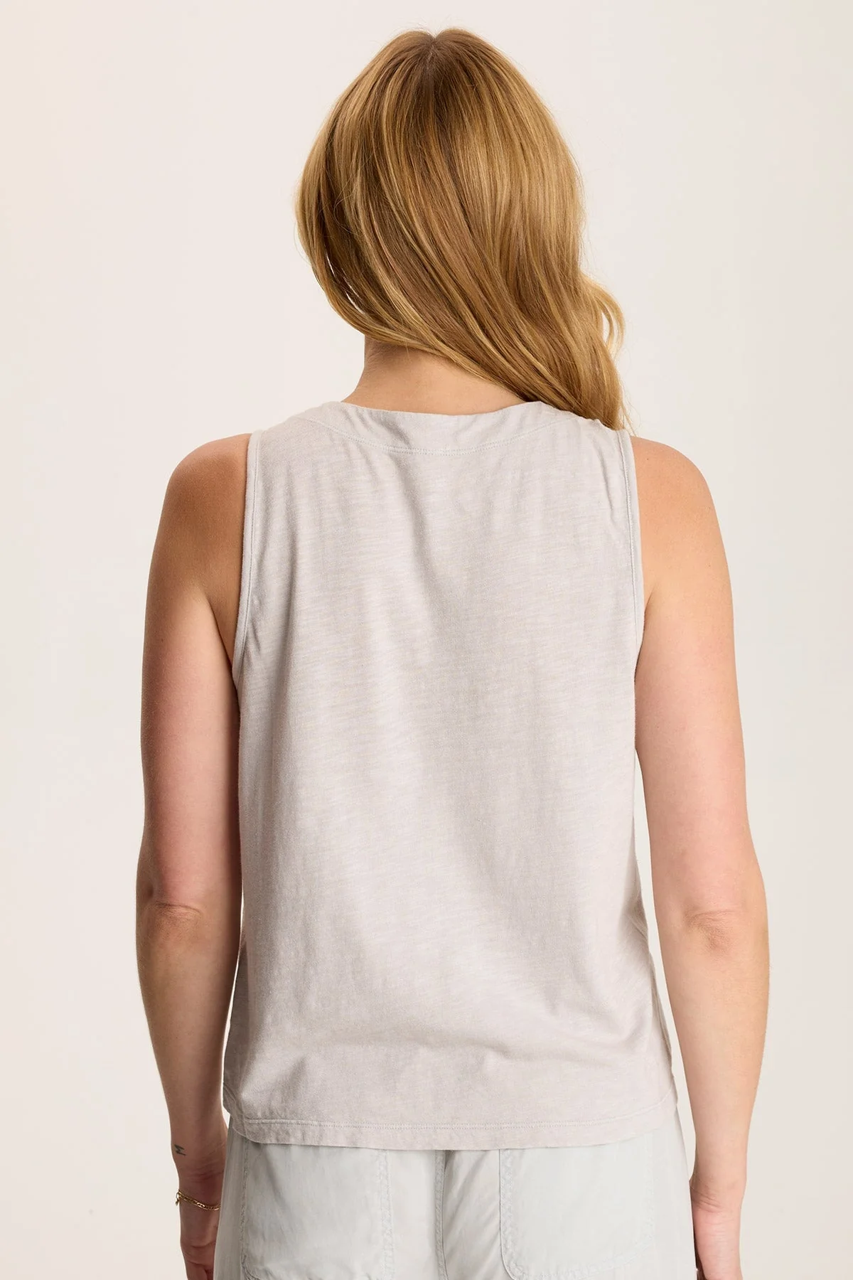 Quan Twill Embroidered Tank - Shopern