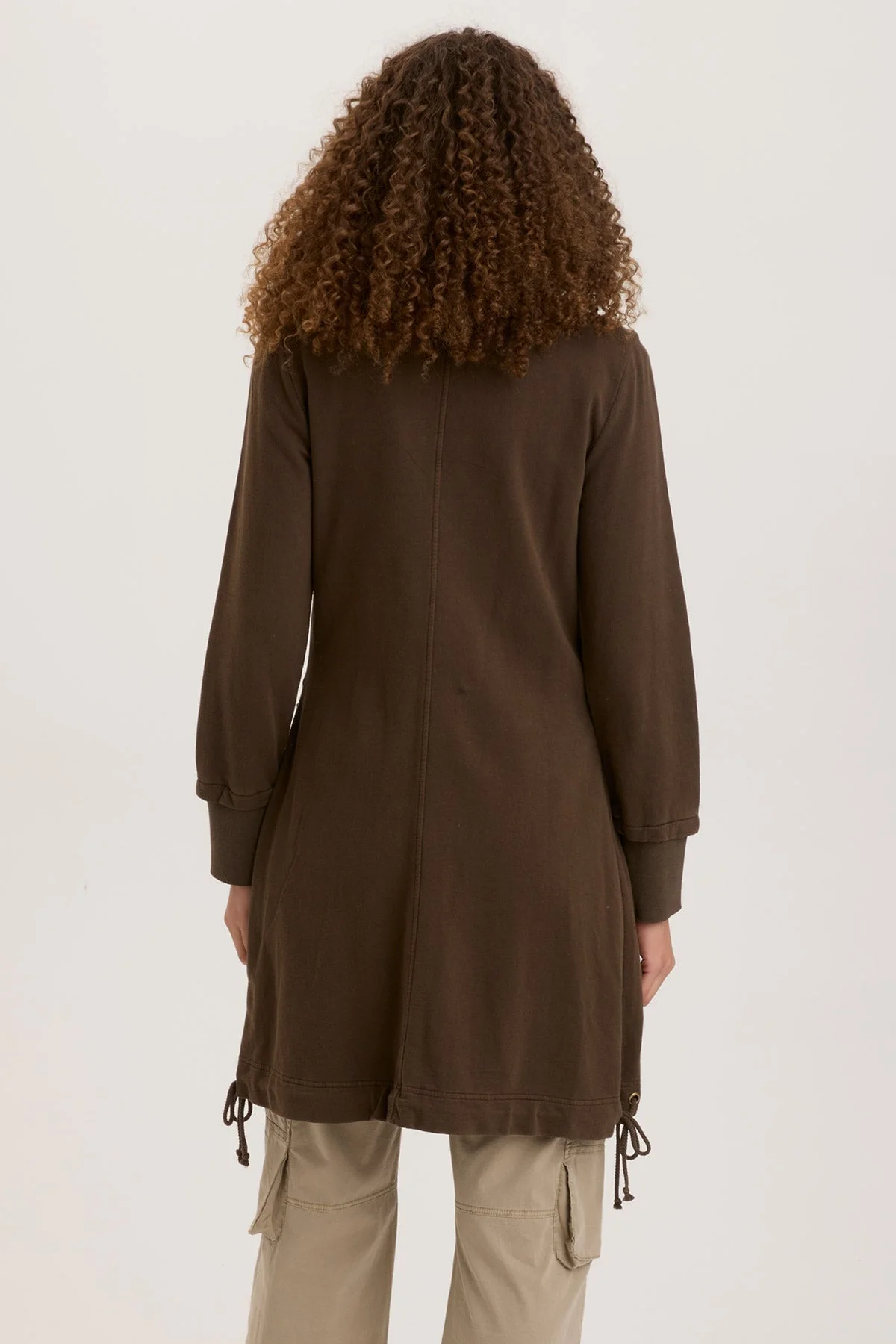 Fleece Funnel-Neck Longcoat - Shopern