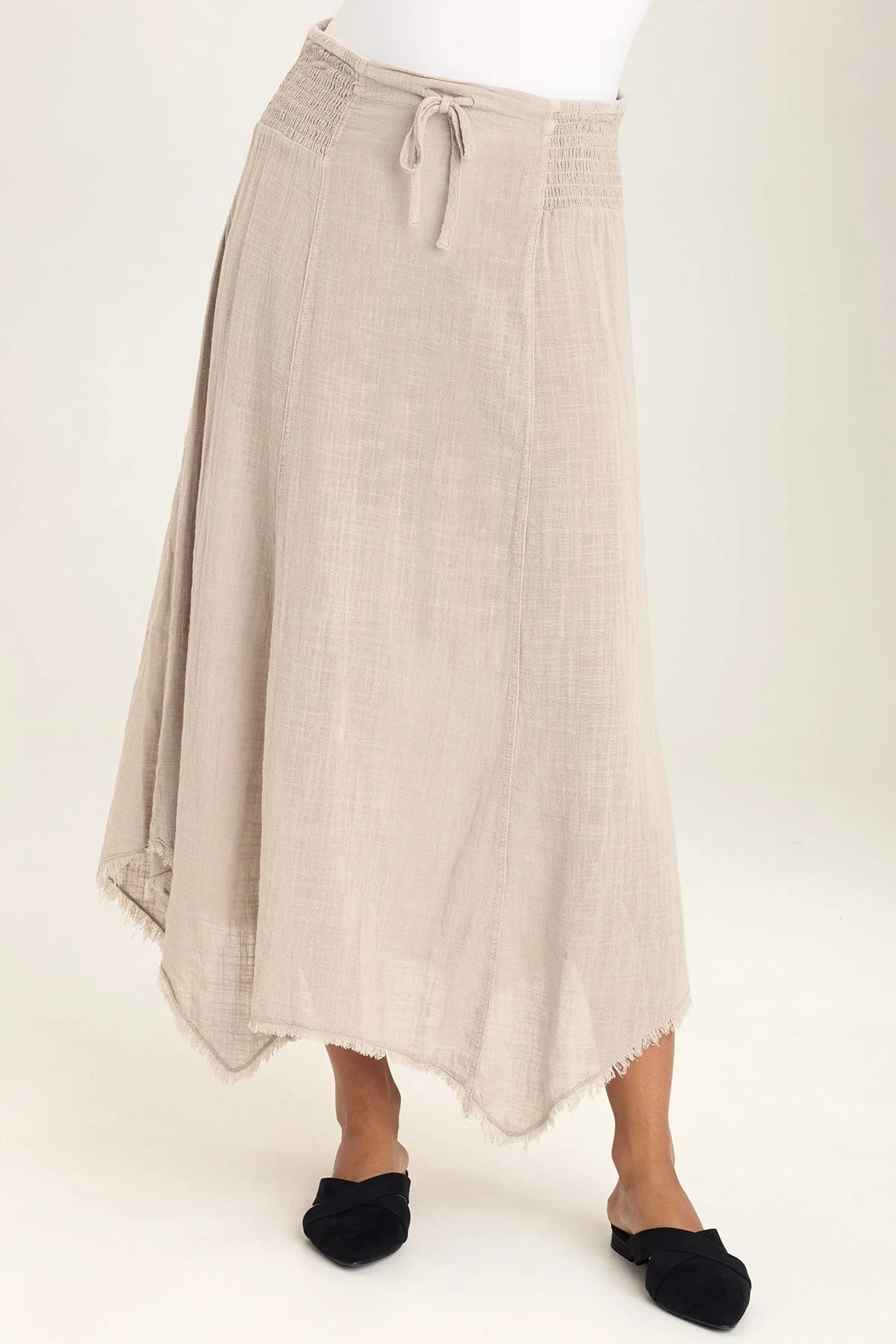 Zuri Gauze Handkerchief Casual Midi Skirt - Shopern