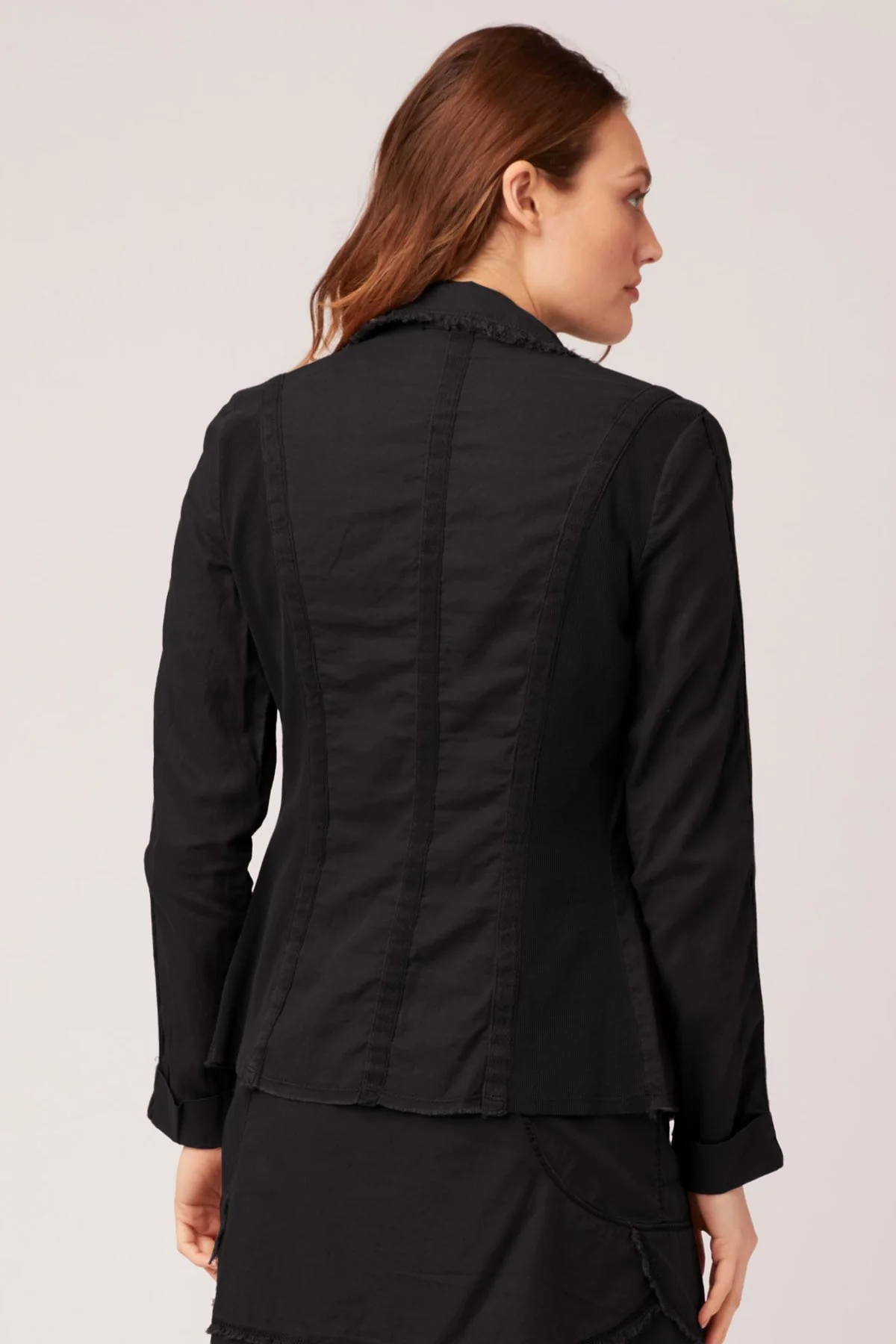 Cotton Linen Raw Edge Safari Jacket - Shopern