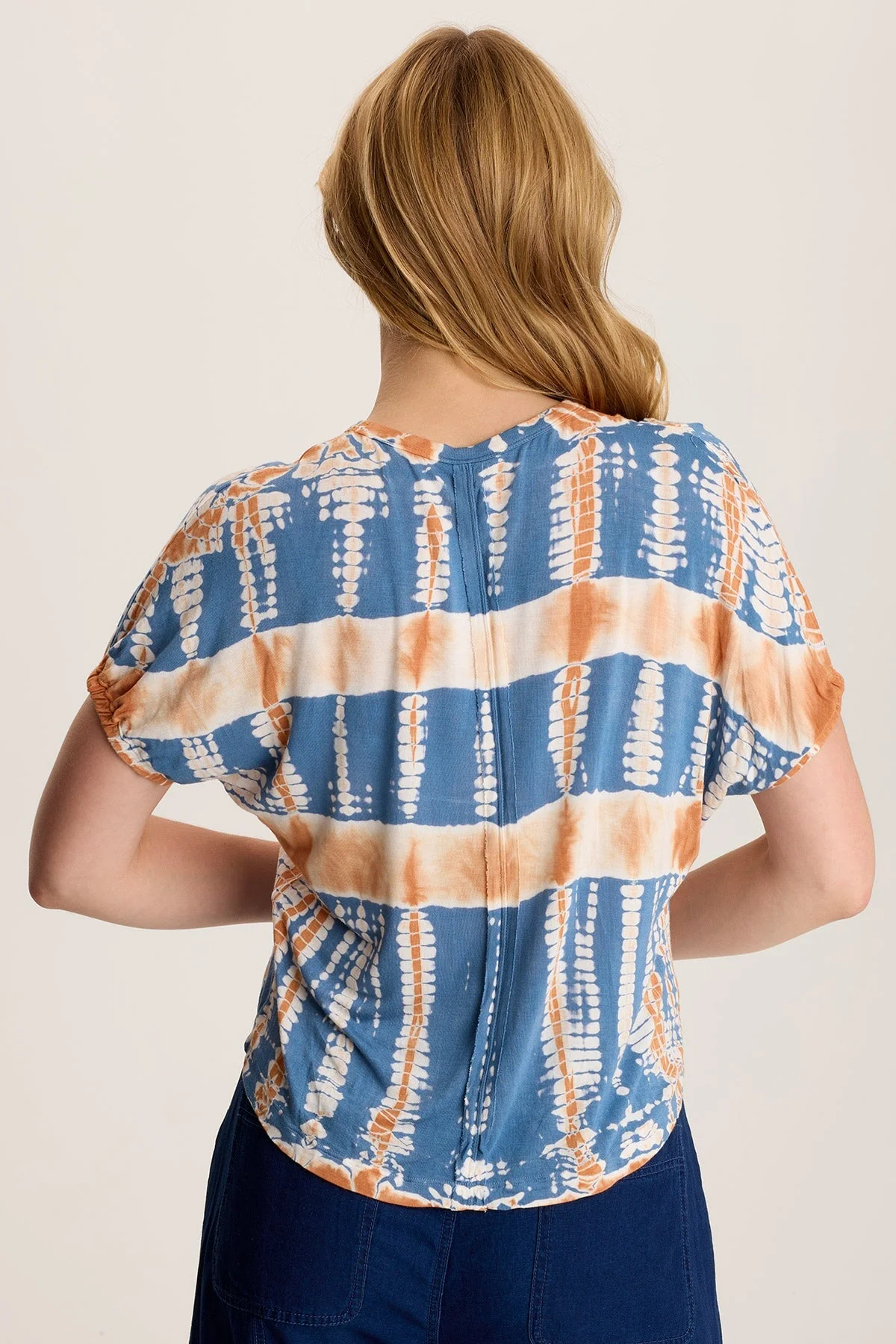 Valensi Soft Jersey Banded Sleeve Tee - Shopern