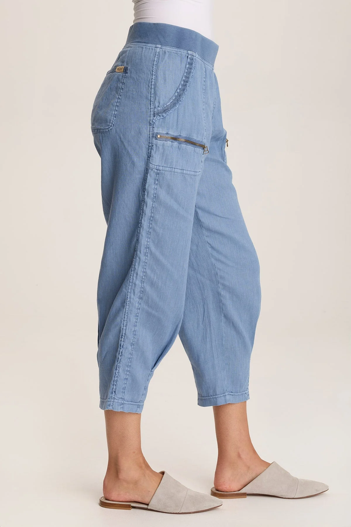 Camden Linen Tapered Crop Pant - Shopern