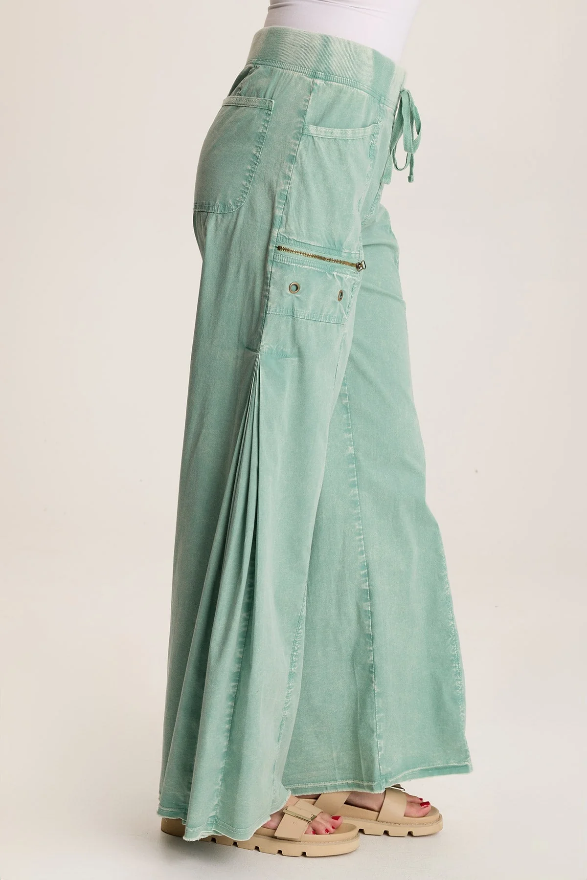 Coline Poplin Wide Leg Pant - Shopern