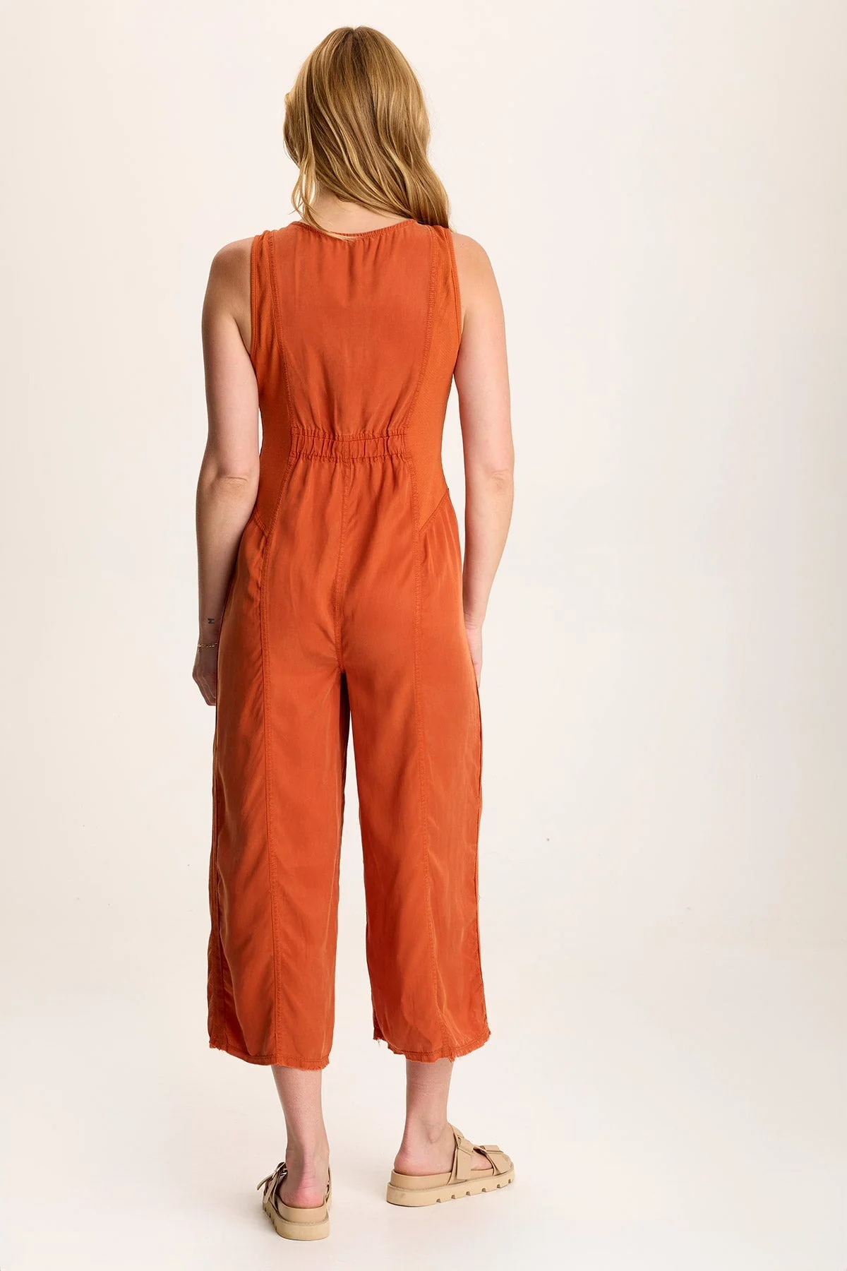 Linette Jumpsuit with V-Neck and Adjustable Straps - Shopern