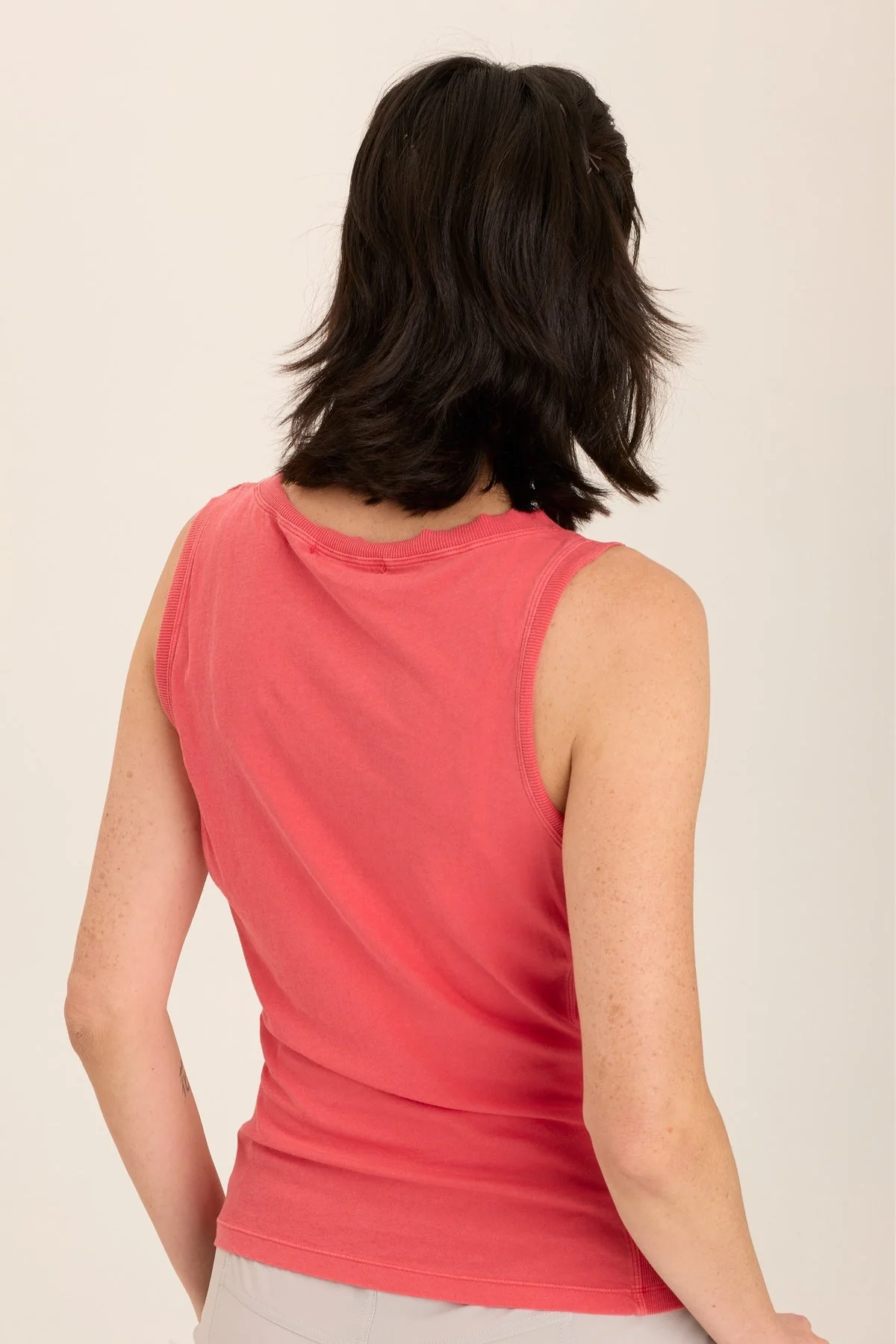 Rexel Jersey Rib Insert Shirred Tank - Shopern