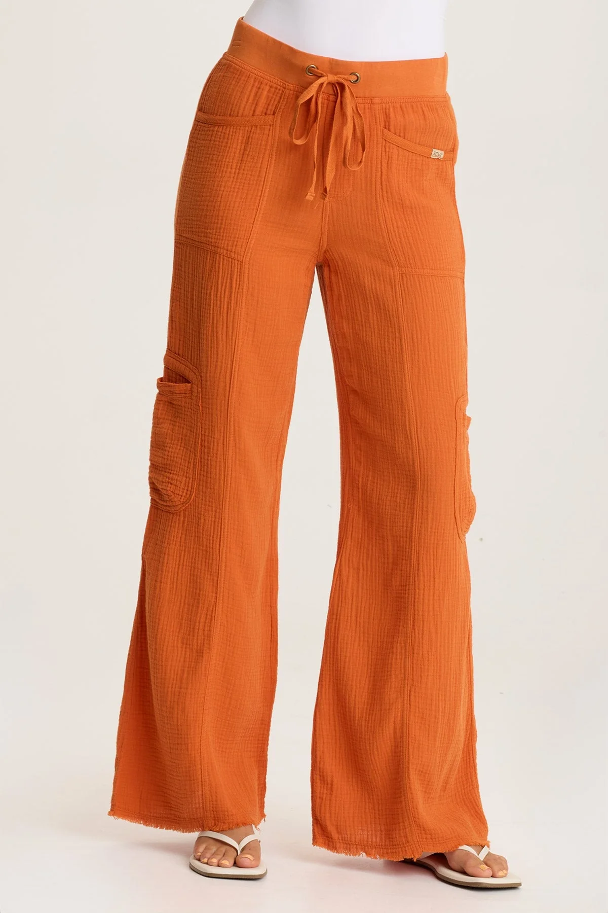 Rizal Gauze Pocket Flare Pant - Shopern